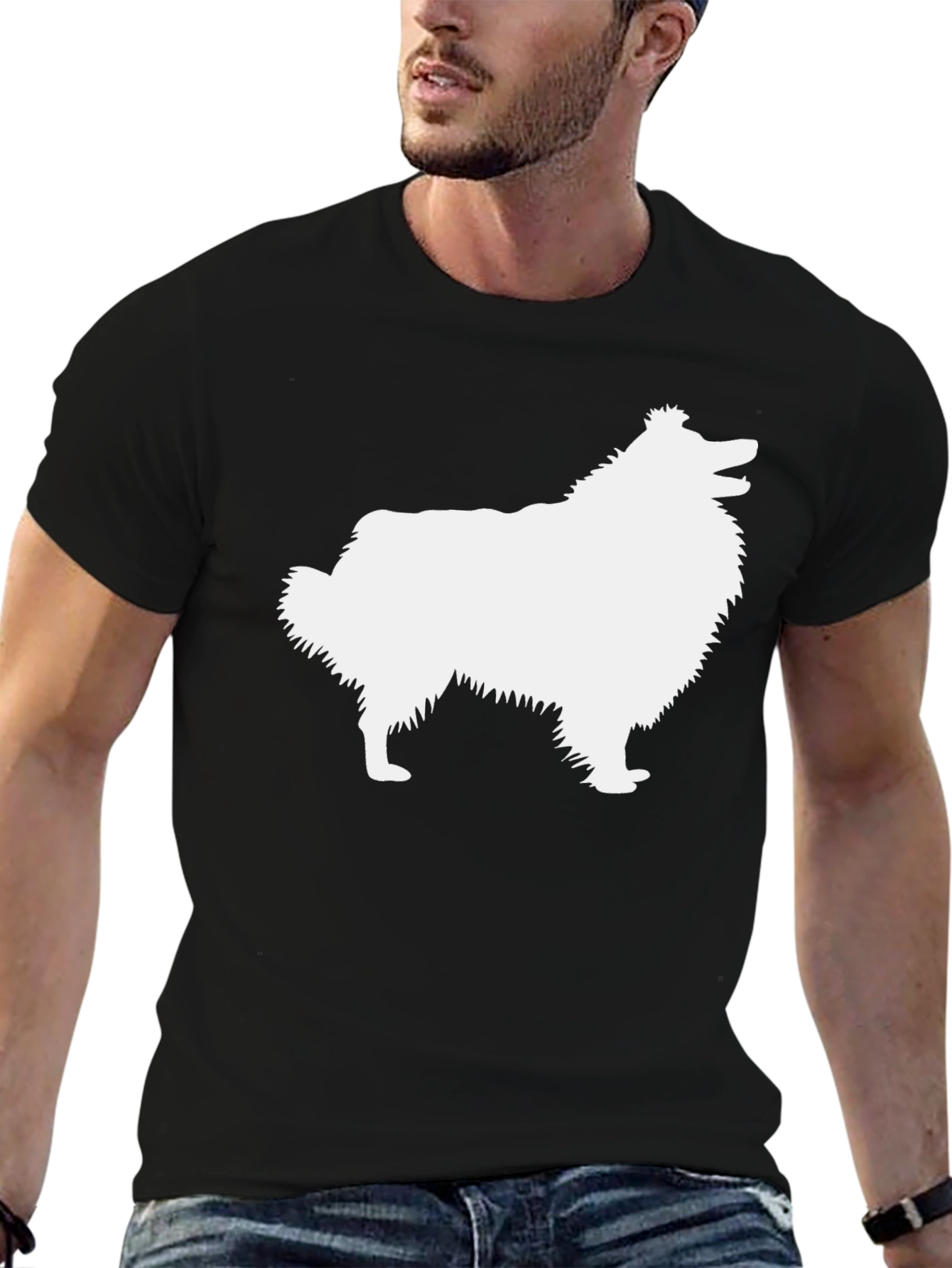 Sheltie Dog Silhouette T-Shirt - Unisex Tee