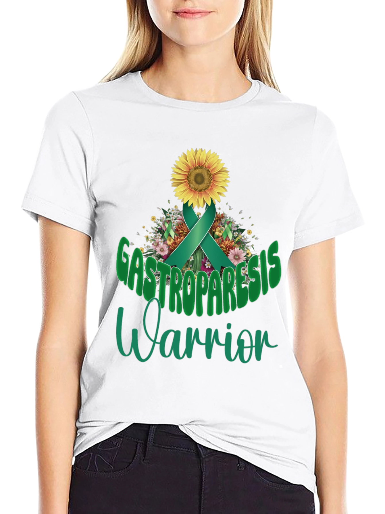 Gastroparesis Warrior Sunflower Awareness T-Shirt