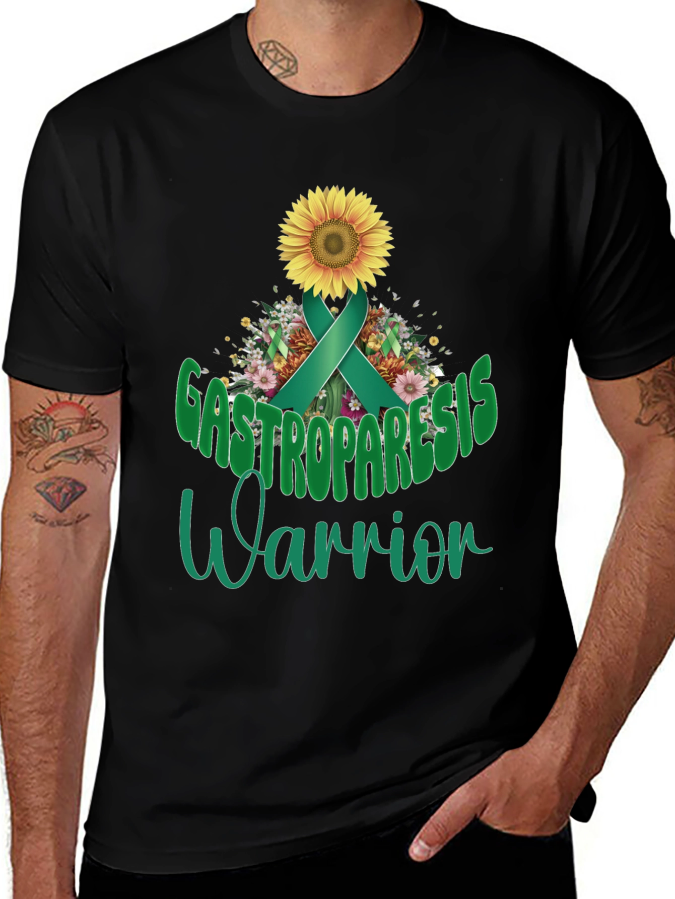 Gastroparesis Warrior Sunflower Awareness T-Shirt