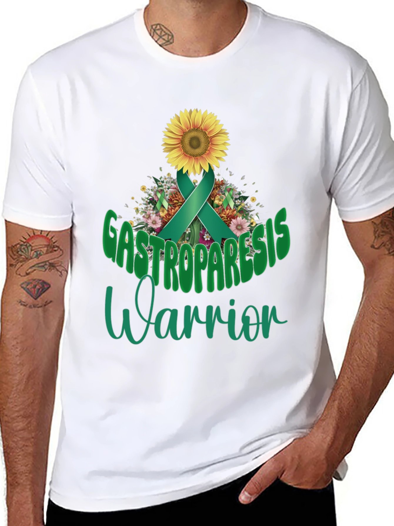 Gastroparesis Warrior Sunflower Awareness T-Shirt