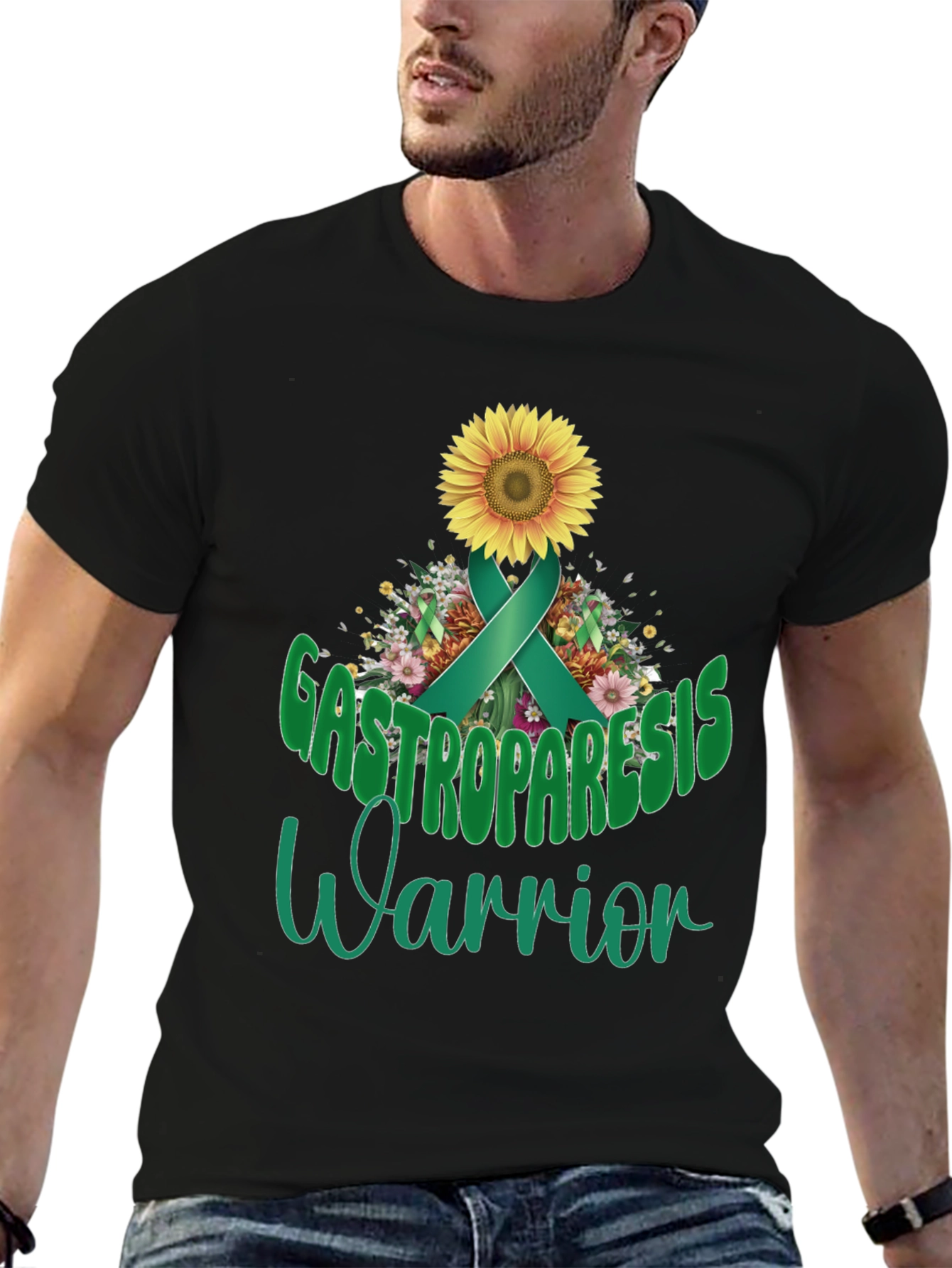 Gastroparesis Warrior Sunflower Awareness T-Shirt