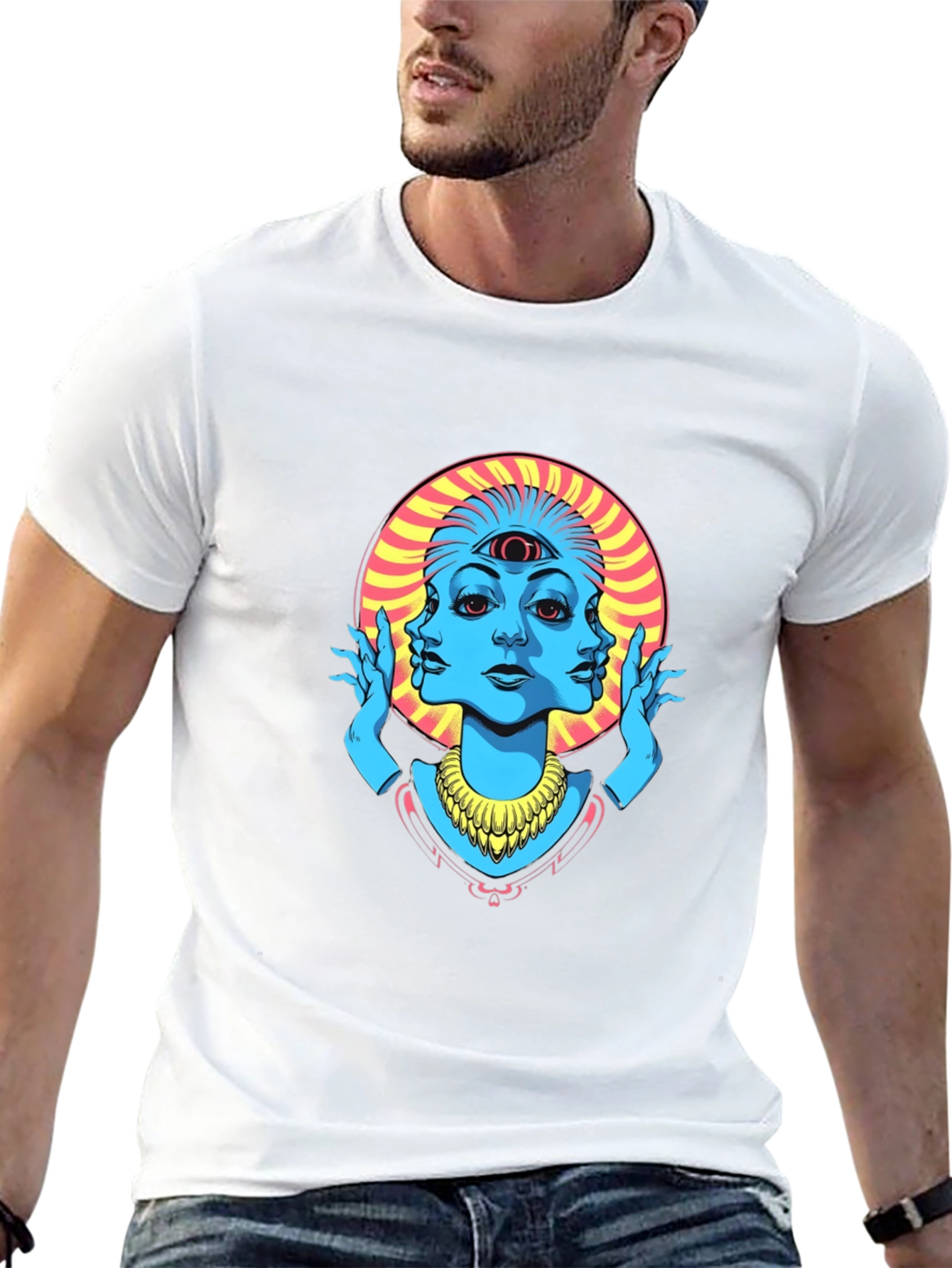 Third Eye Graphic Tee - Black Cotton Shirt