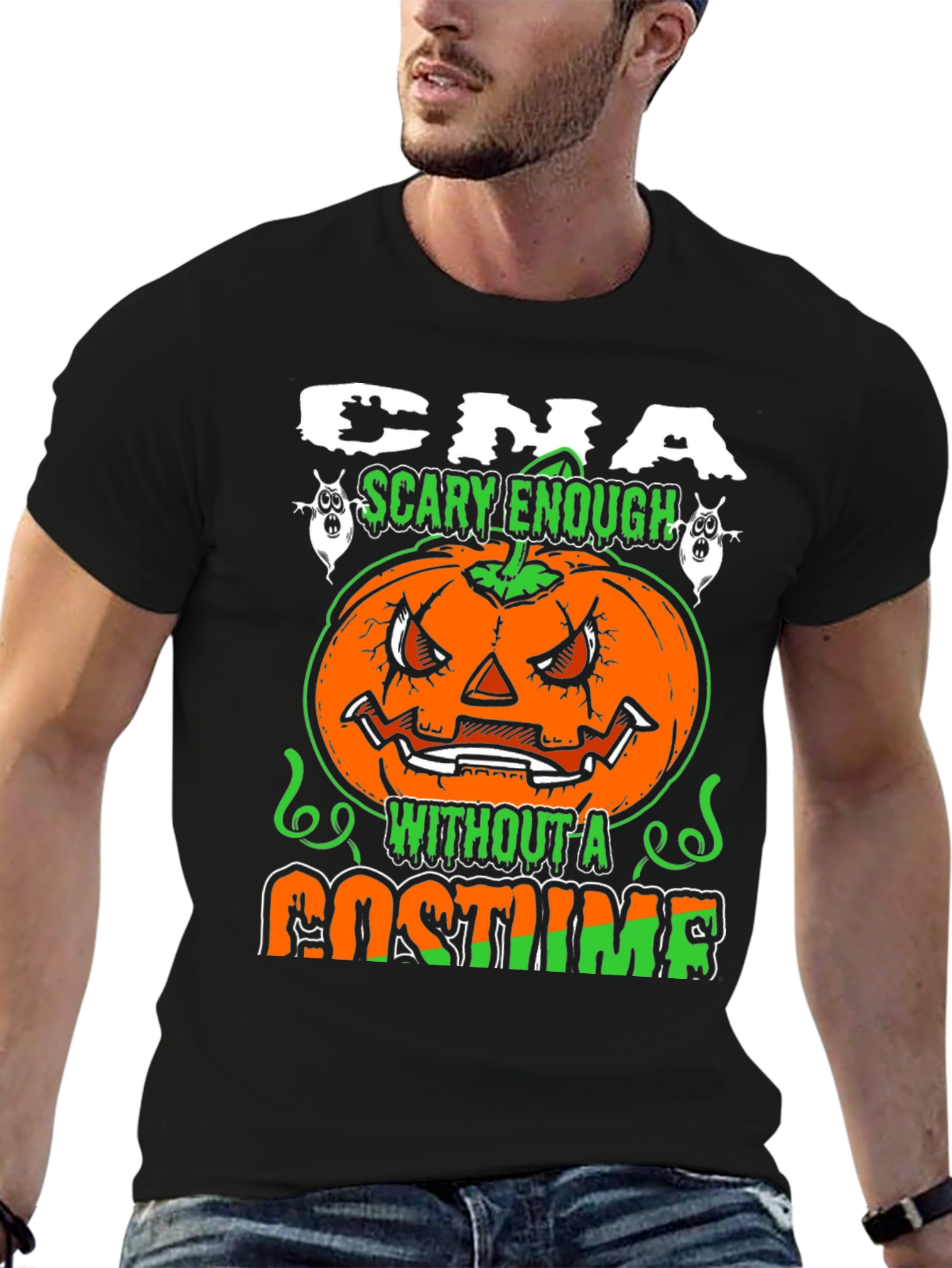 CNA Halloween Scary Enough Costume T-Shirt