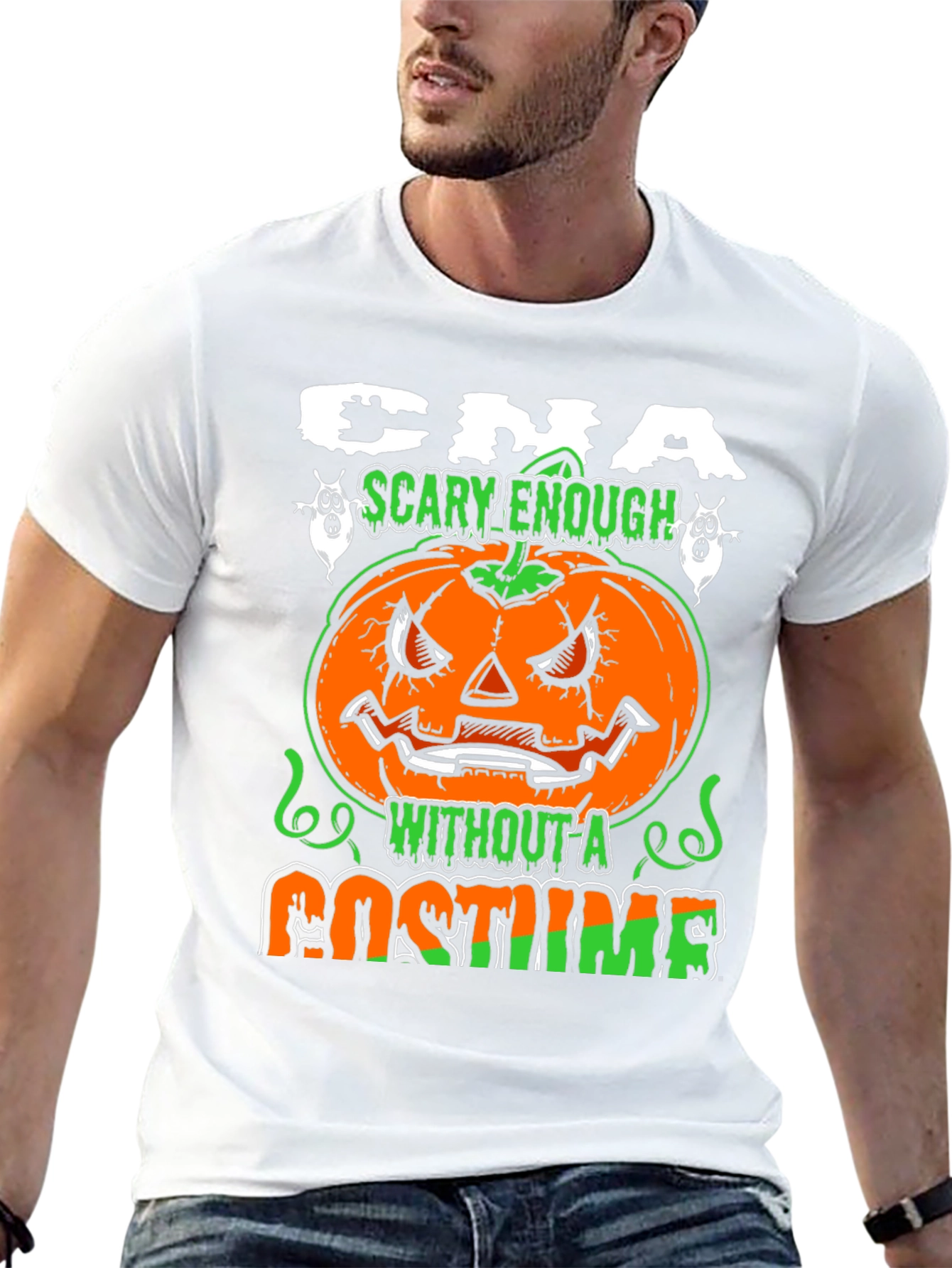 CNA Halloween Scary Enough Costume T-Shirt