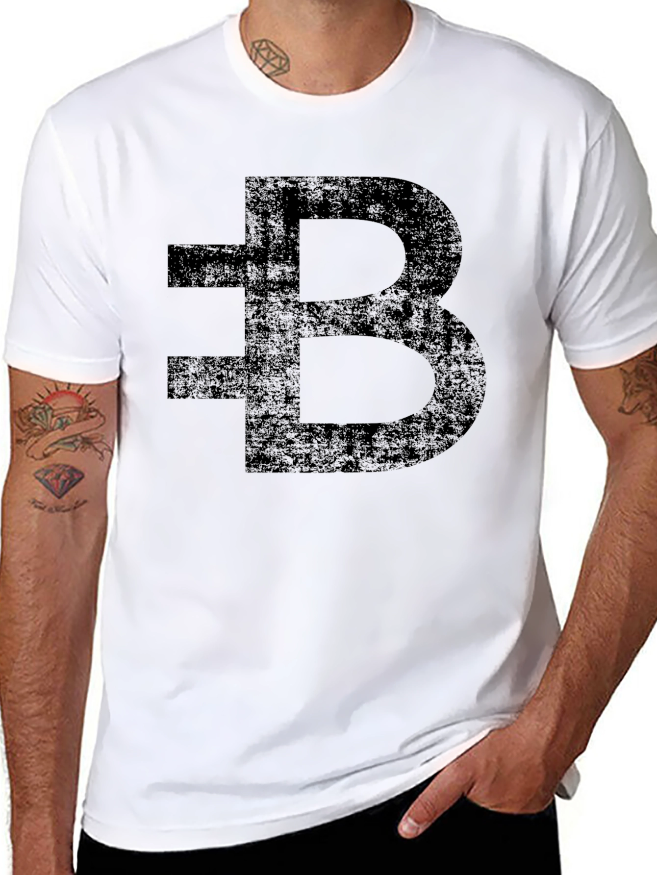 Distressed Black Bytecoin Crypto T-Shirt