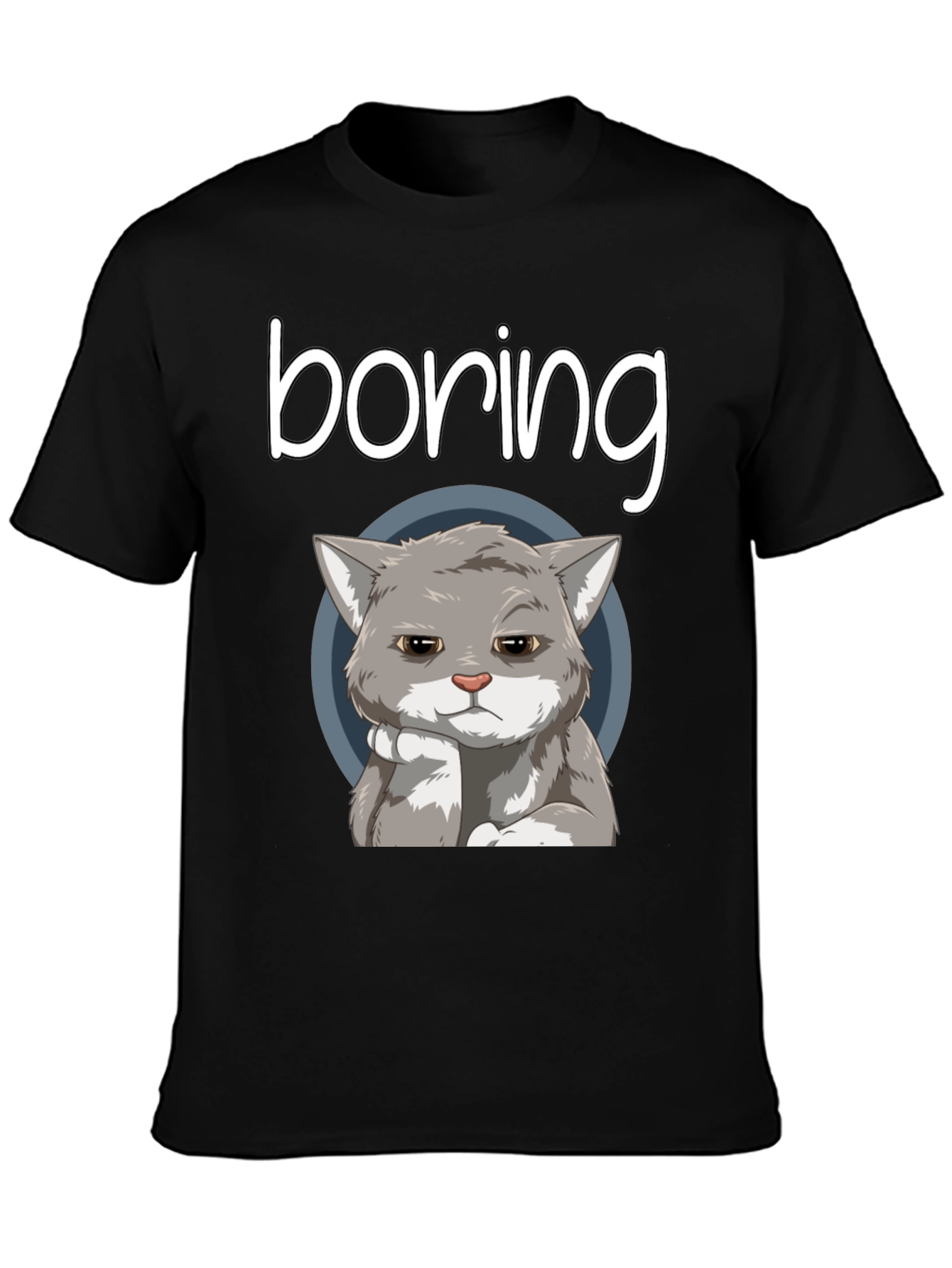 Boring Cat T-Shirt - Funny Graphic Tee