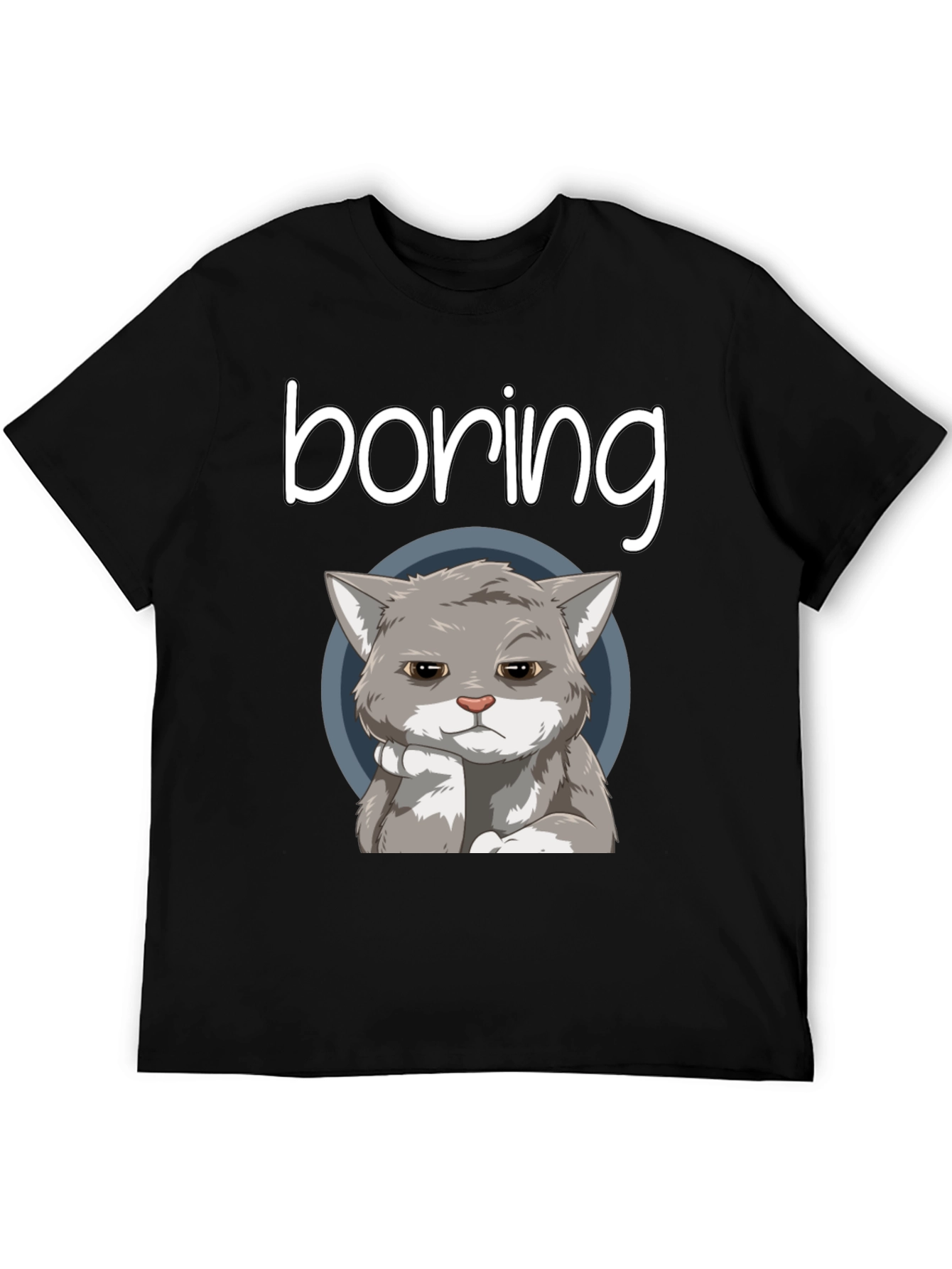 Boring Cat T-Shirt - Funny Graphic Tee
