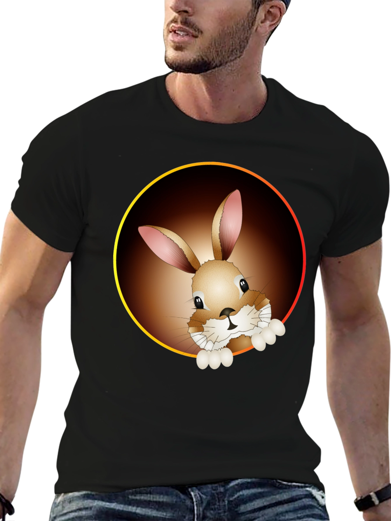 Bunny Graphic Tee - Cute Animal Print Shirt
