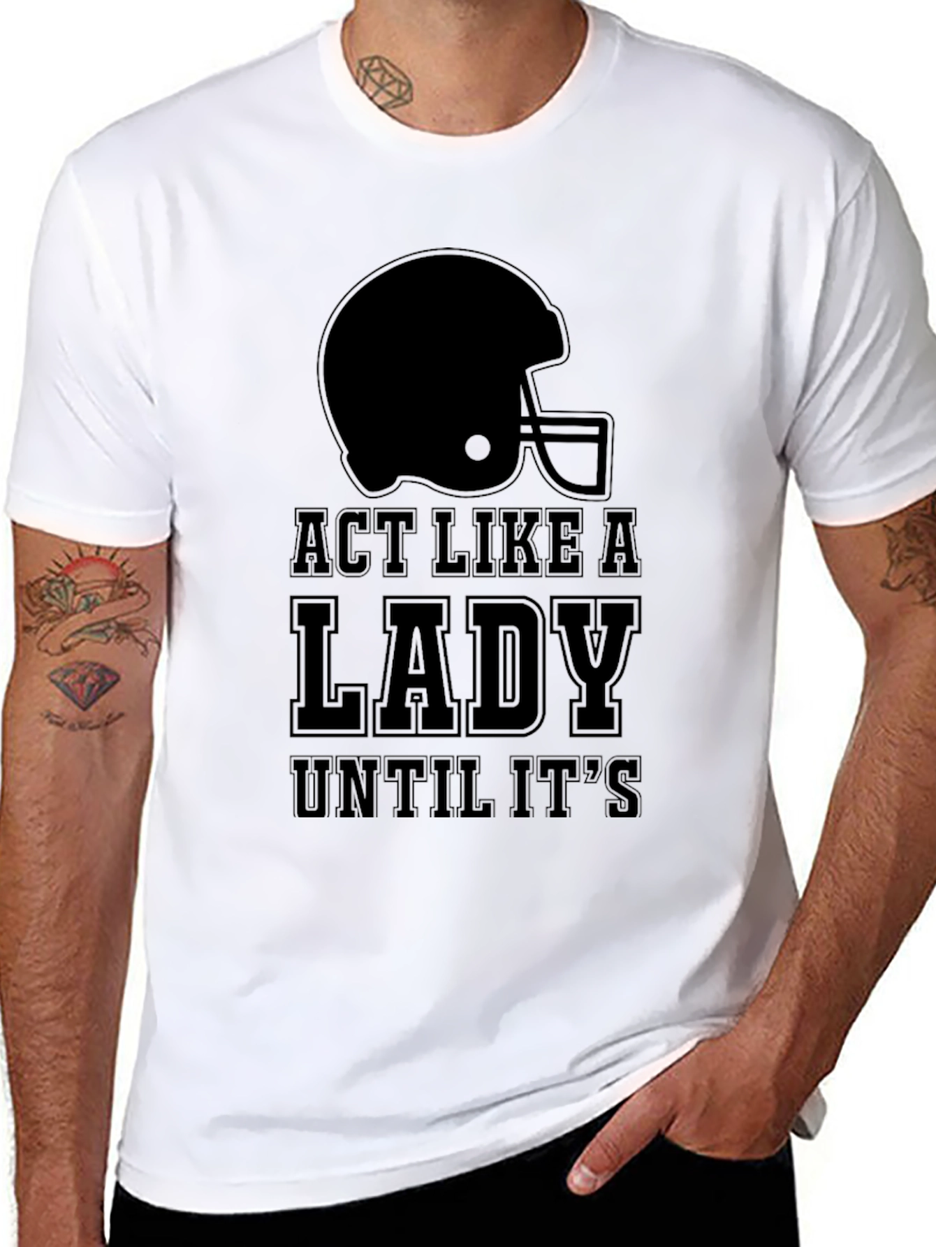 Act Like a Lady Football T-Shirt