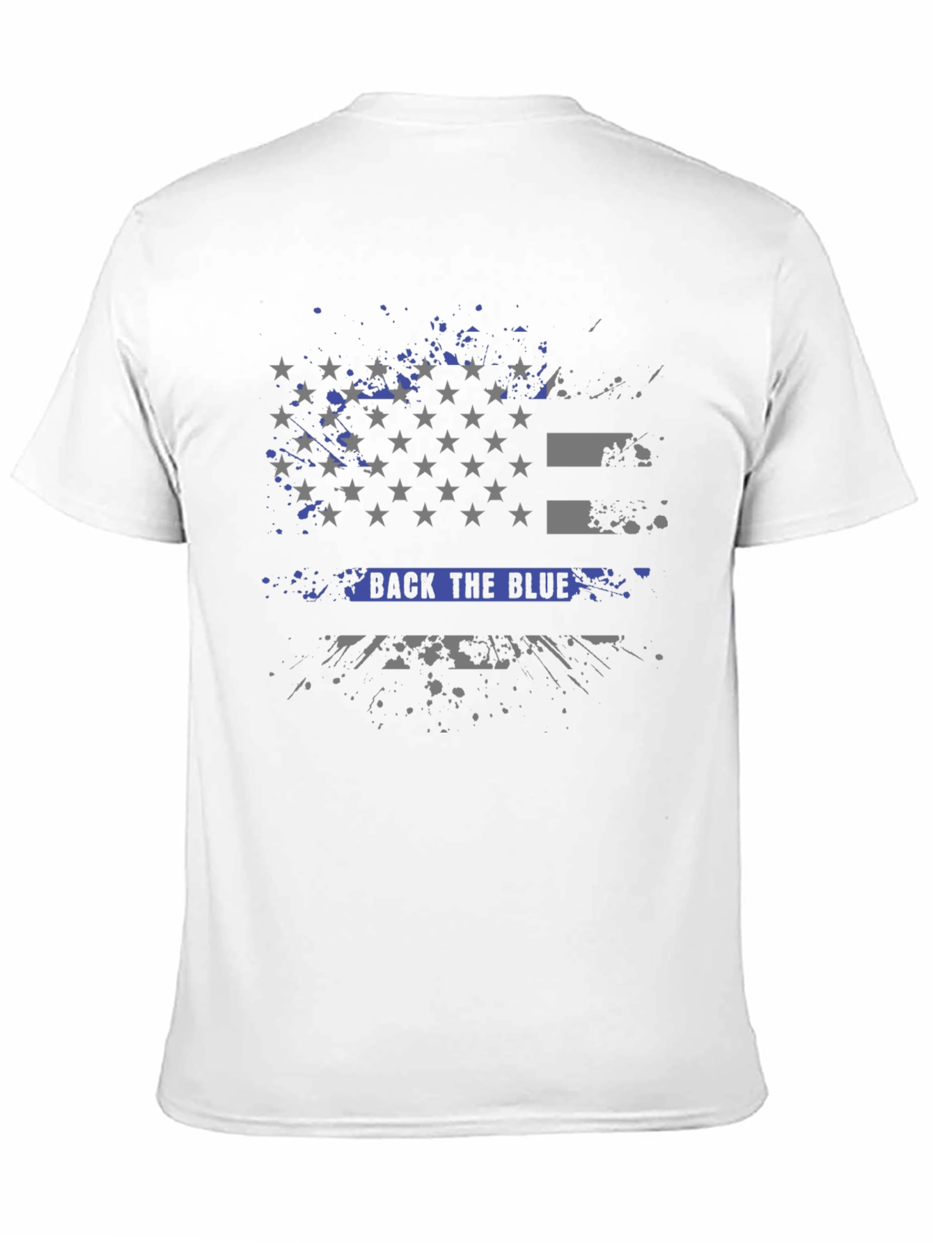 Back The Blue T-Shirt Patriotic Flag Design