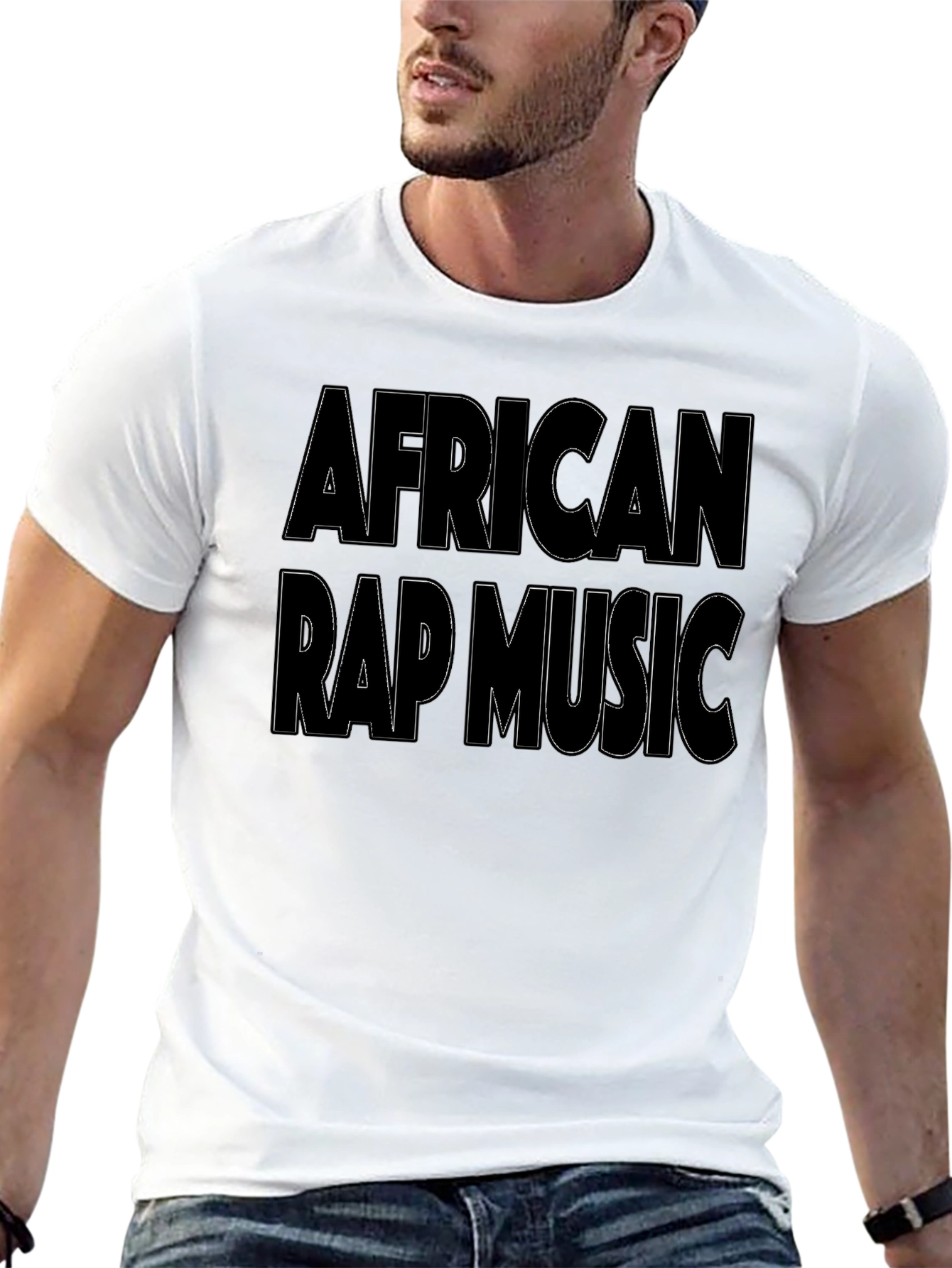 African Rap Music T-Shirt - Black Graphic Tee