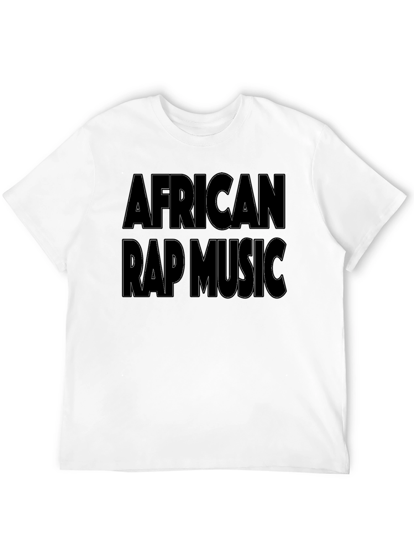 African Rap Music T-Shirt - Black Graphic Tee