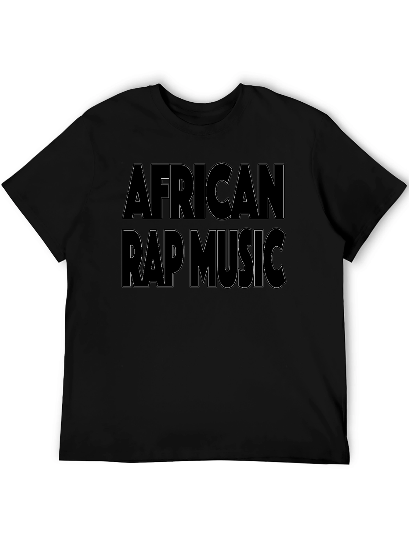 African Rap Music T-Shirt - Black Graphic Tee