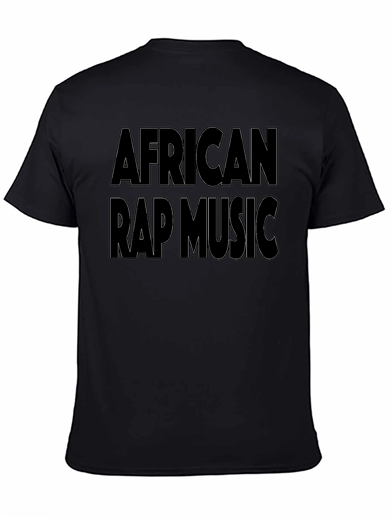 African Rap Music T-Shirt - Black Graphic Tee