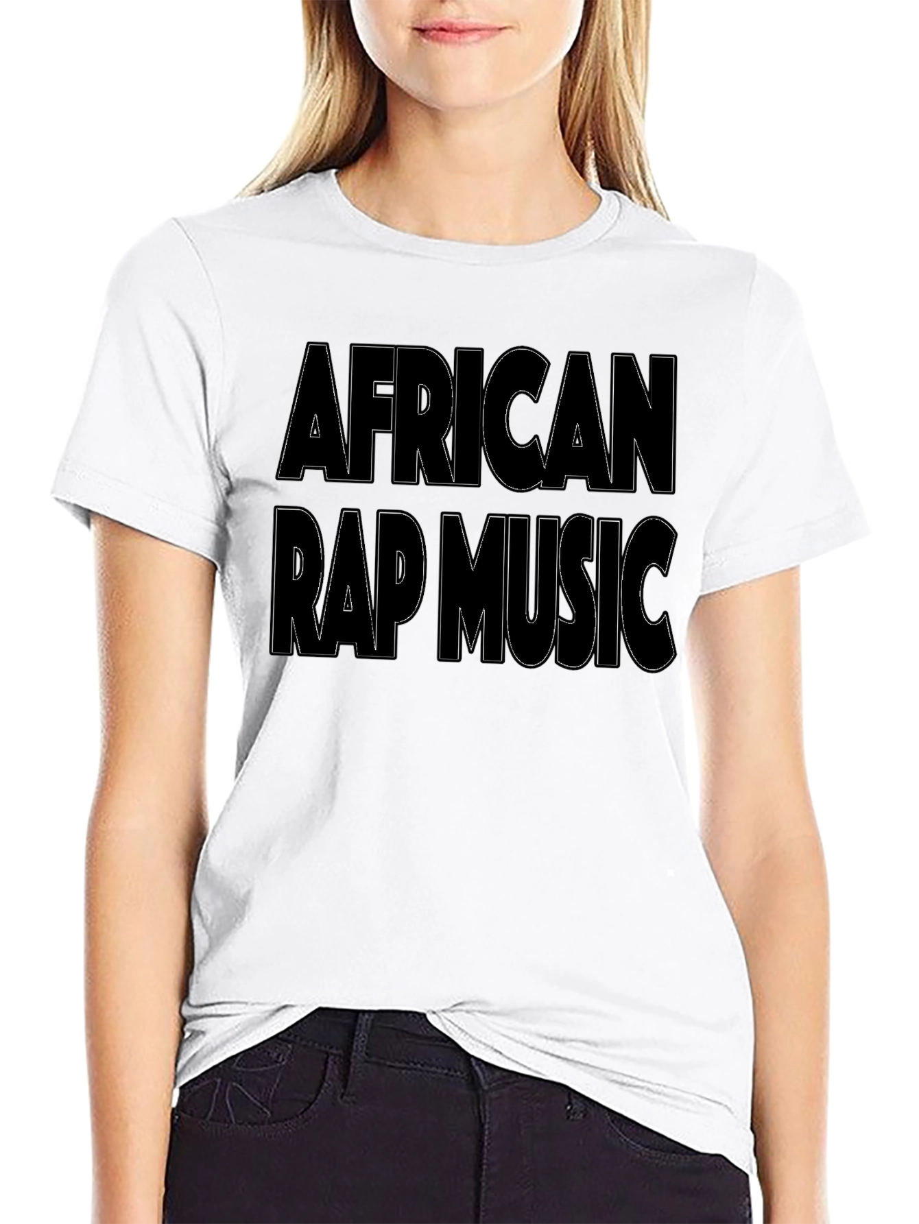 African Rap Music T-Shirt - Black Graphic Tee