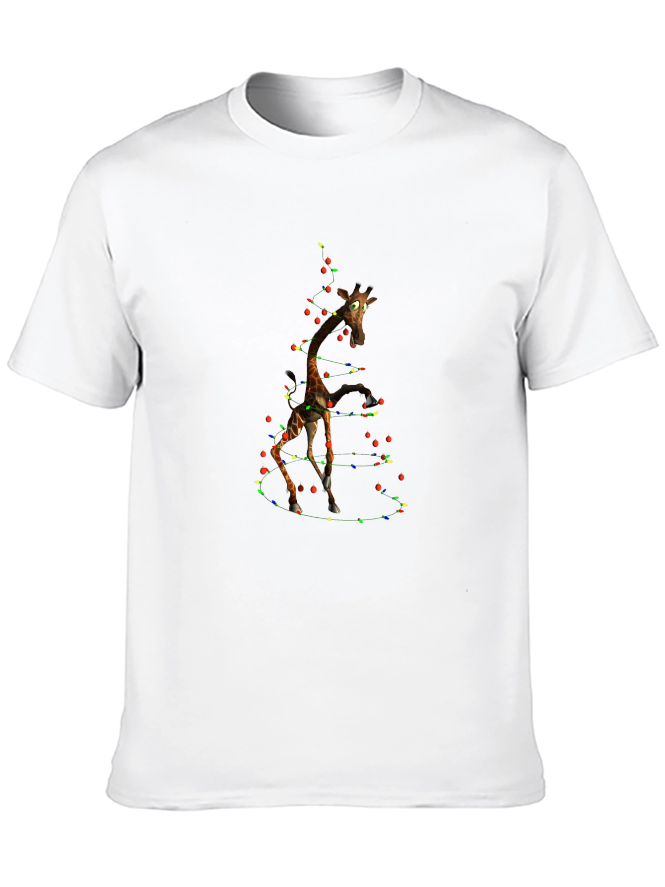 Giraffe Christmas Light T-Shirt