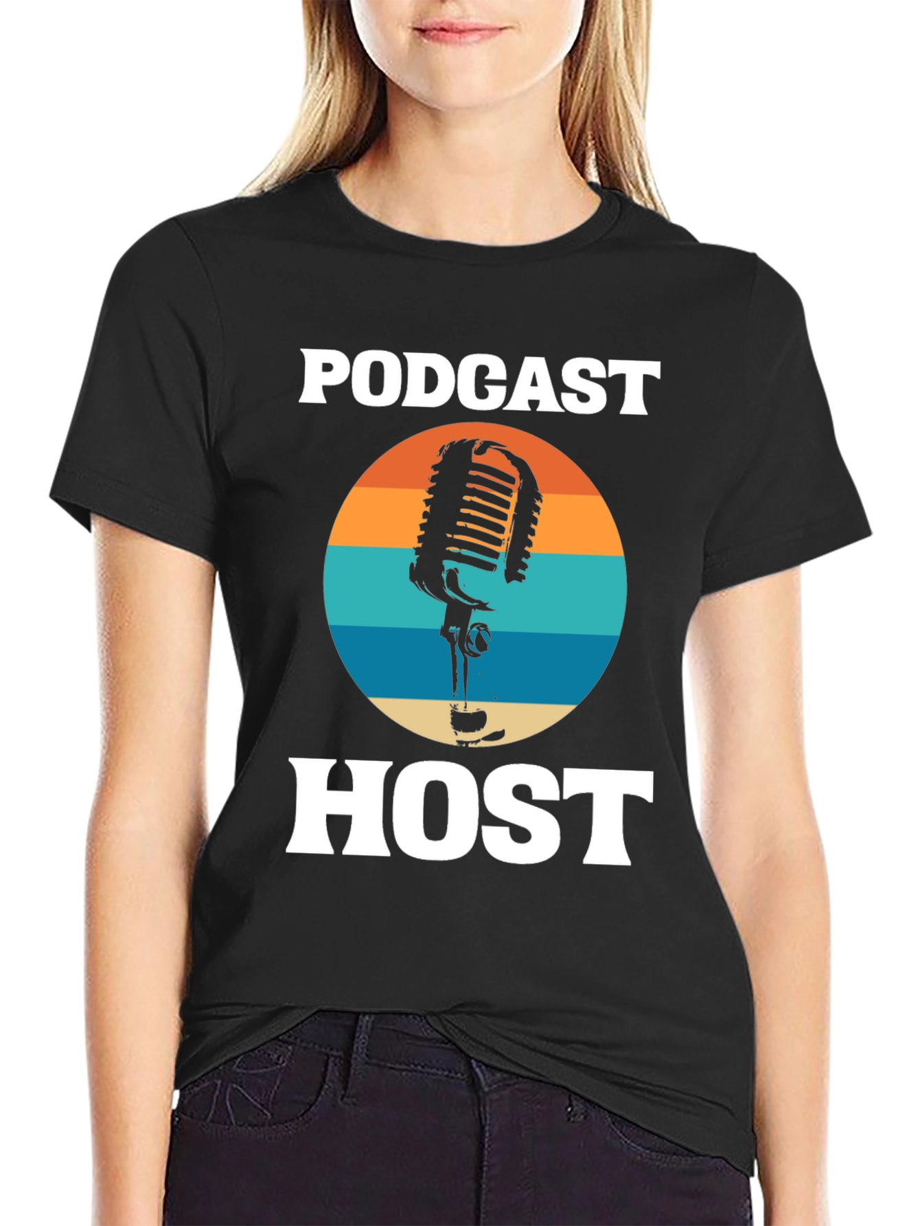 Podcast Host Retro Graphic Tee