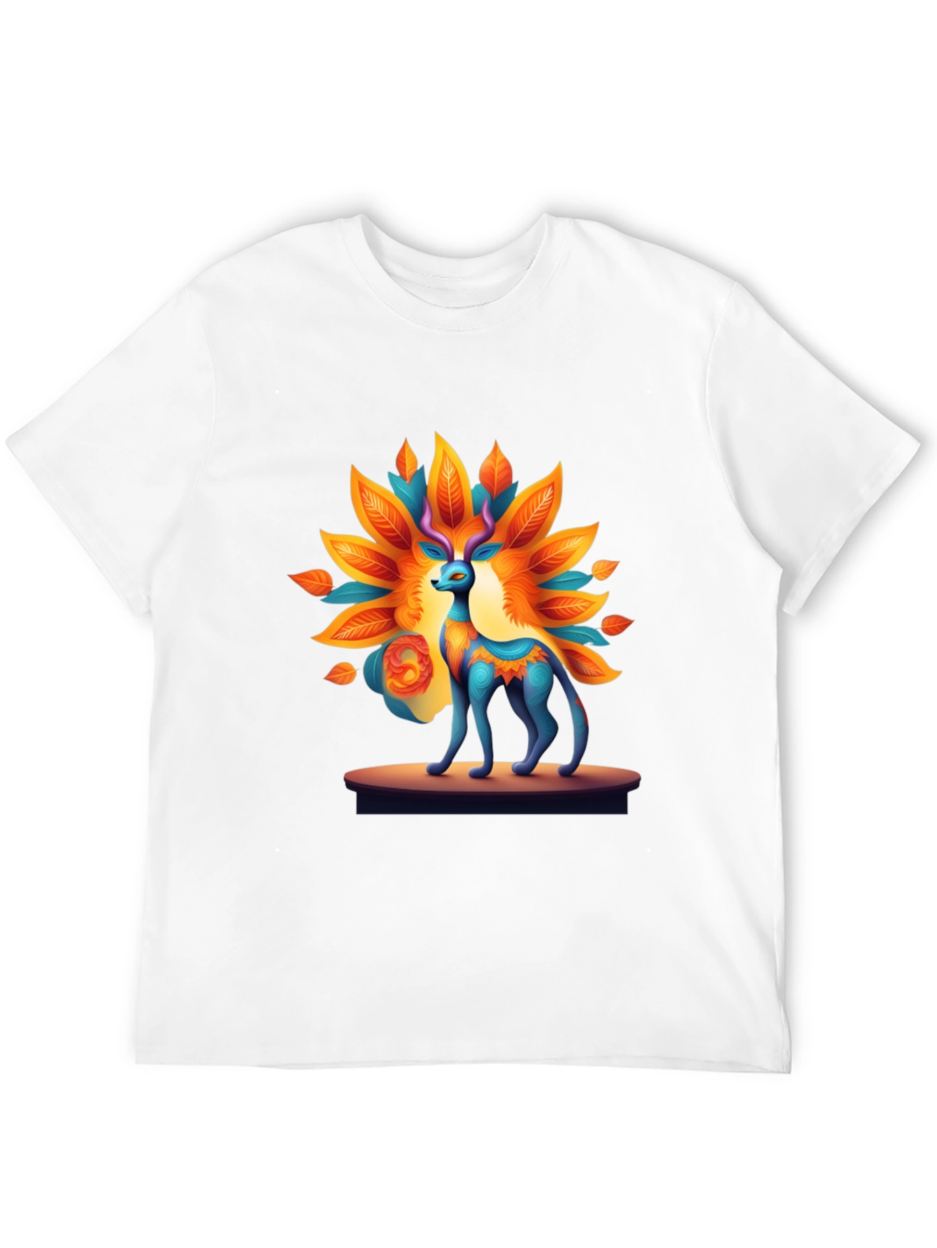 Artistic Deer Graphic Tee - Unique Design