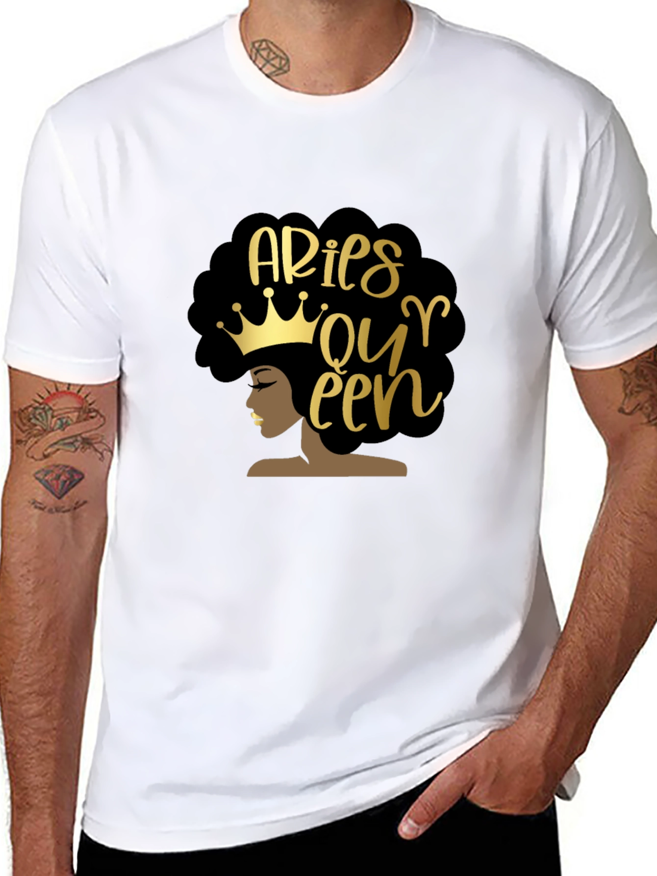 Aries Queen Black Graphic Tee