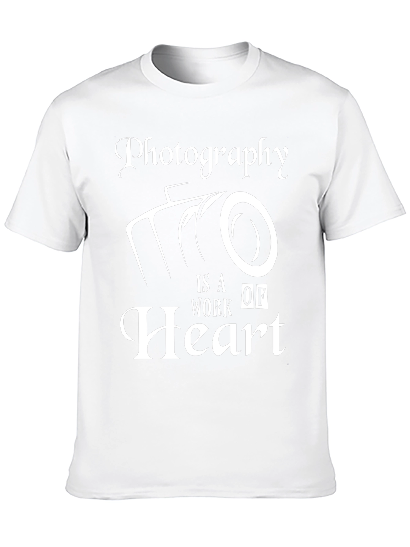 Photography is a Work of Heart Black T-Shirt