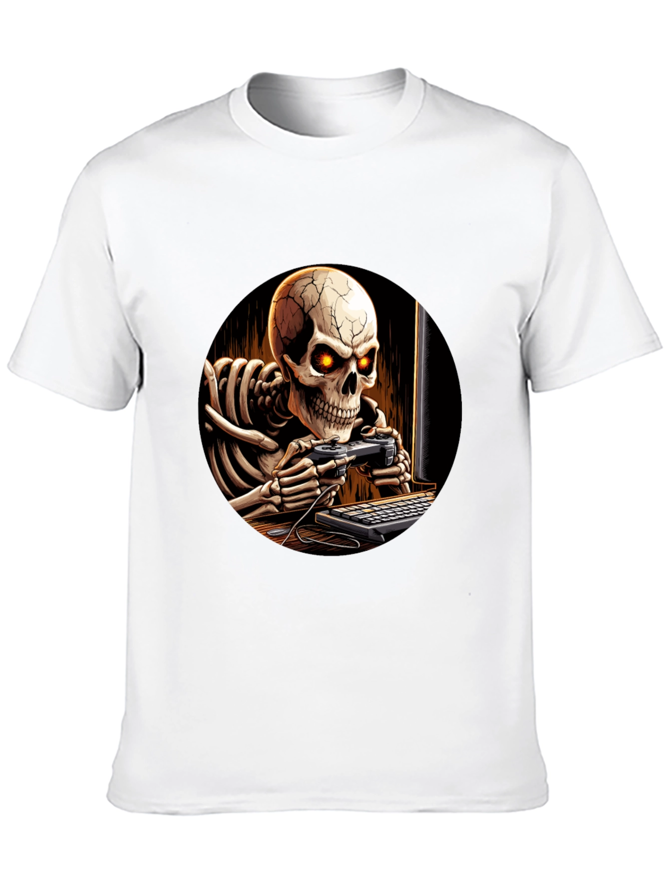 Skeleton Gamer Black T-Shirt