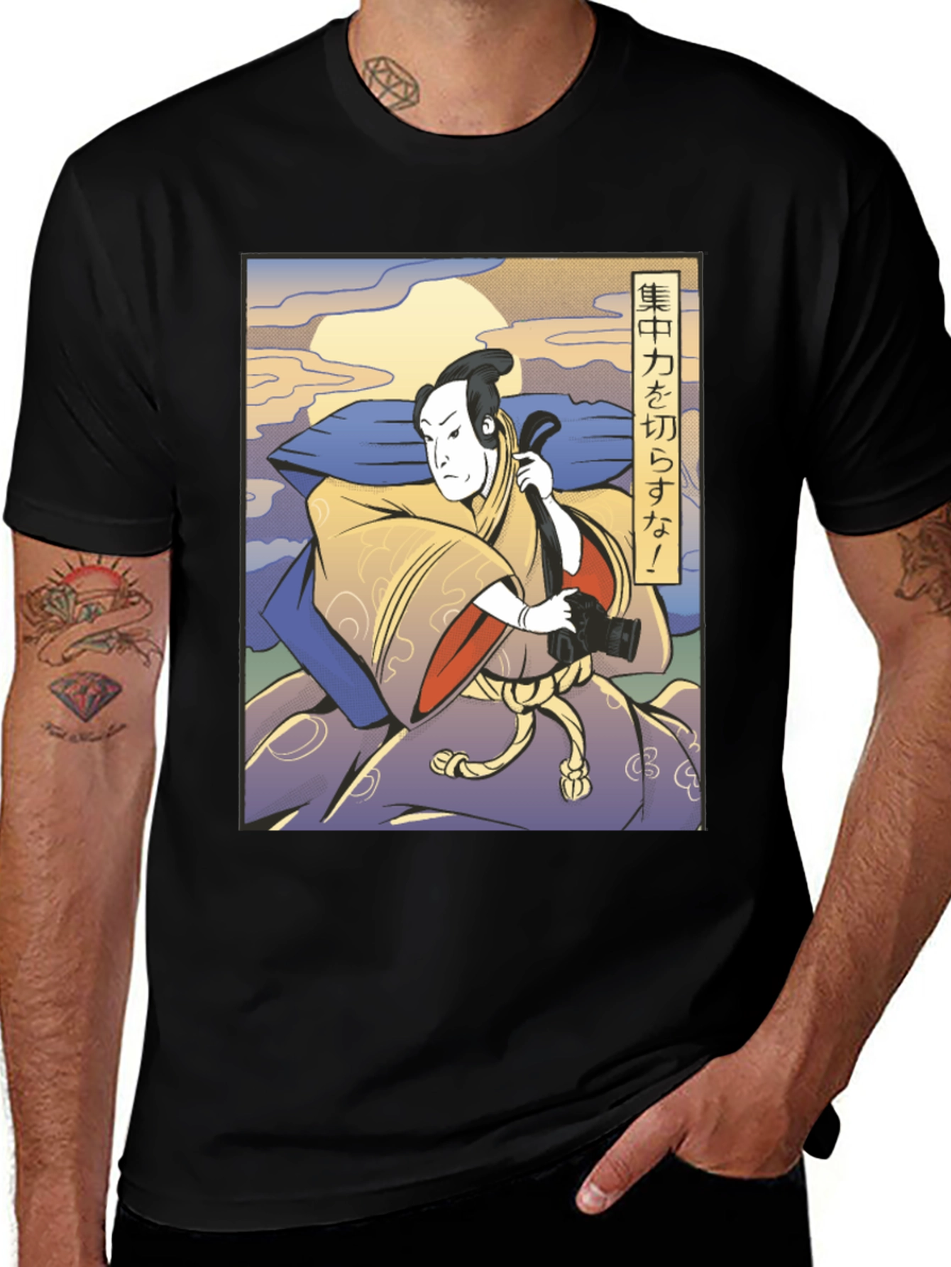 Samurai Photographer T-Shirt - Focus Your Power