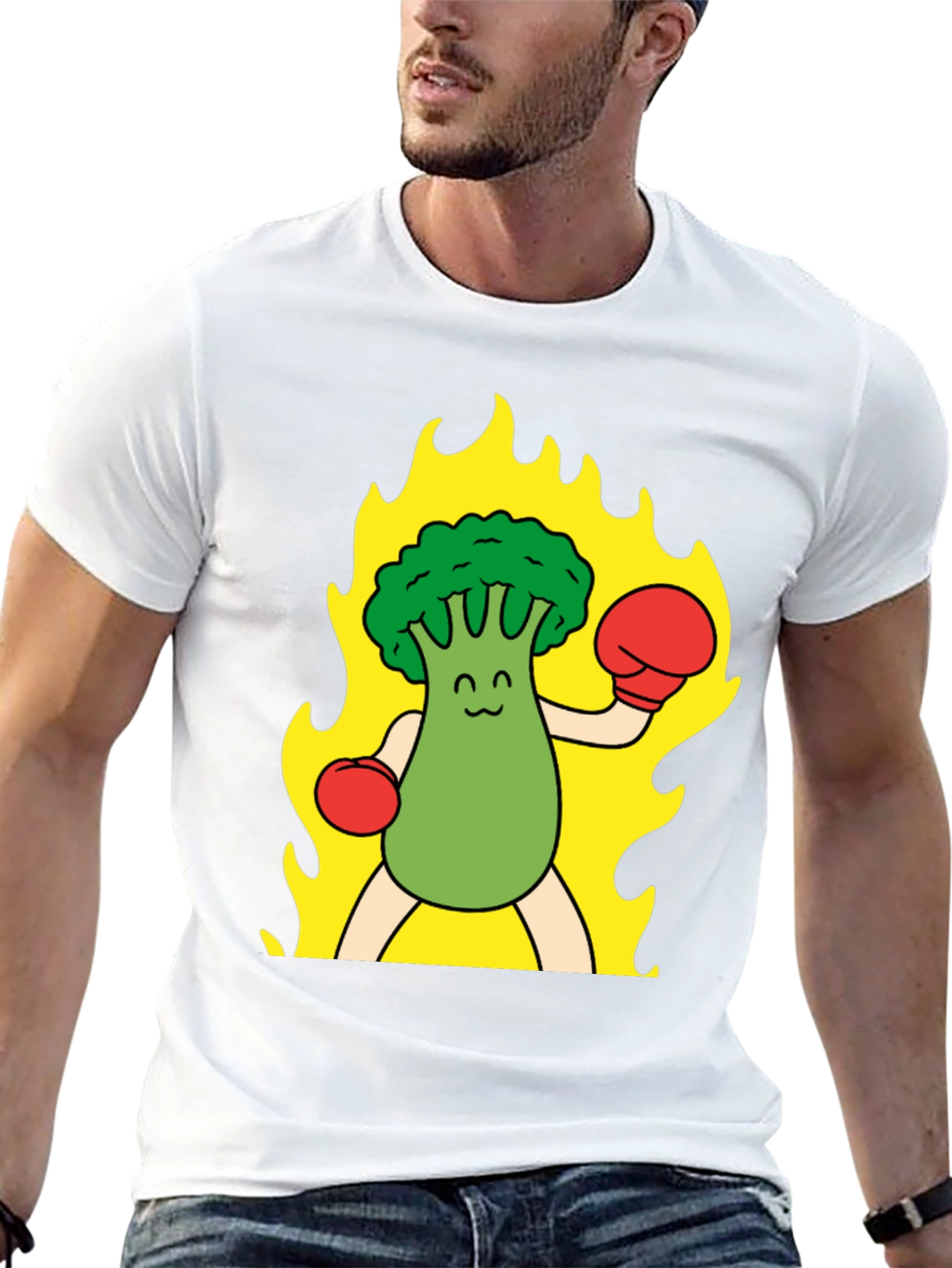 Broccoli Boxer T-Shirt - Funny Graphic Tee