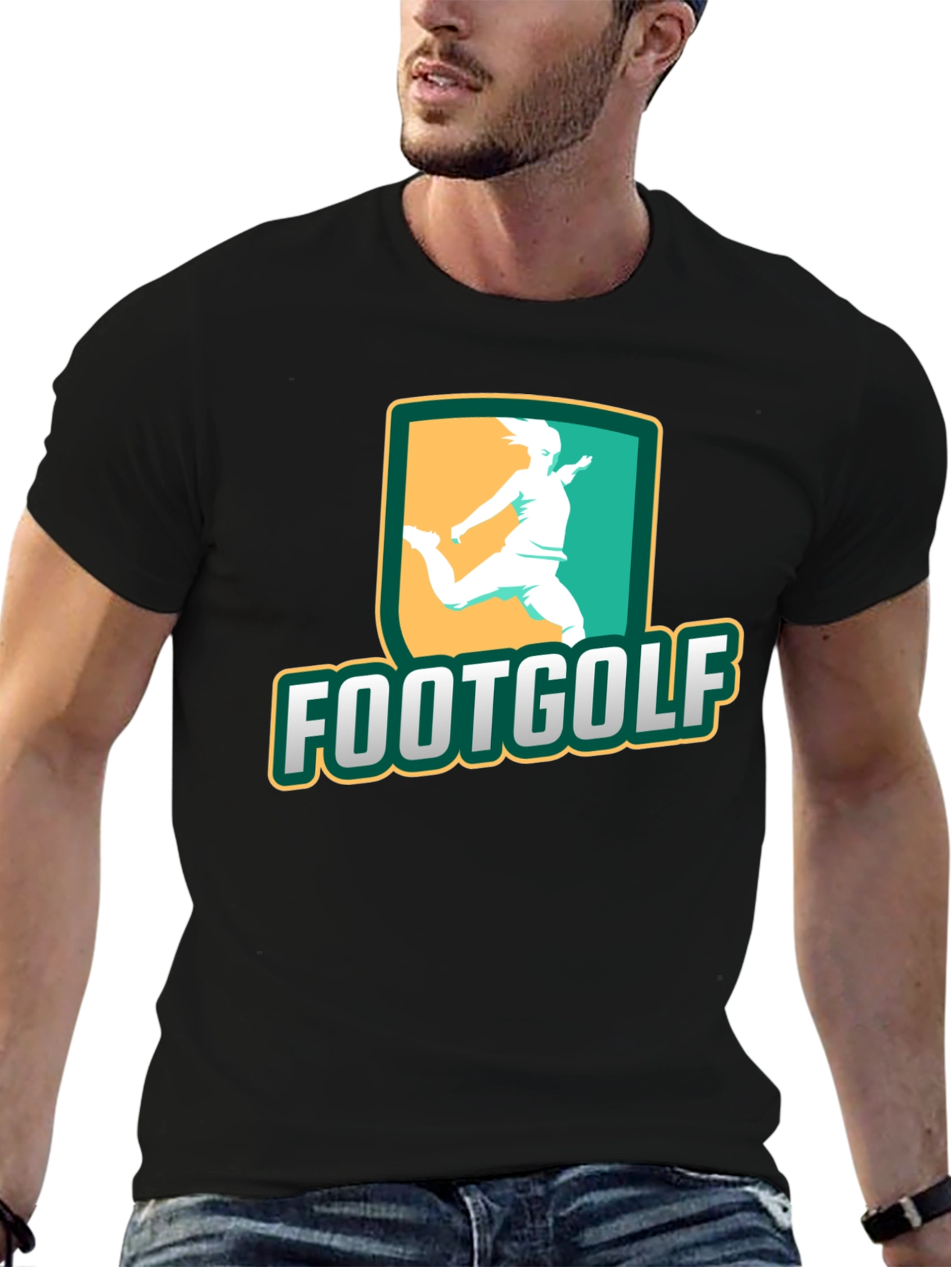 Footgolf Graphic Tee - Black Cotton Shirt