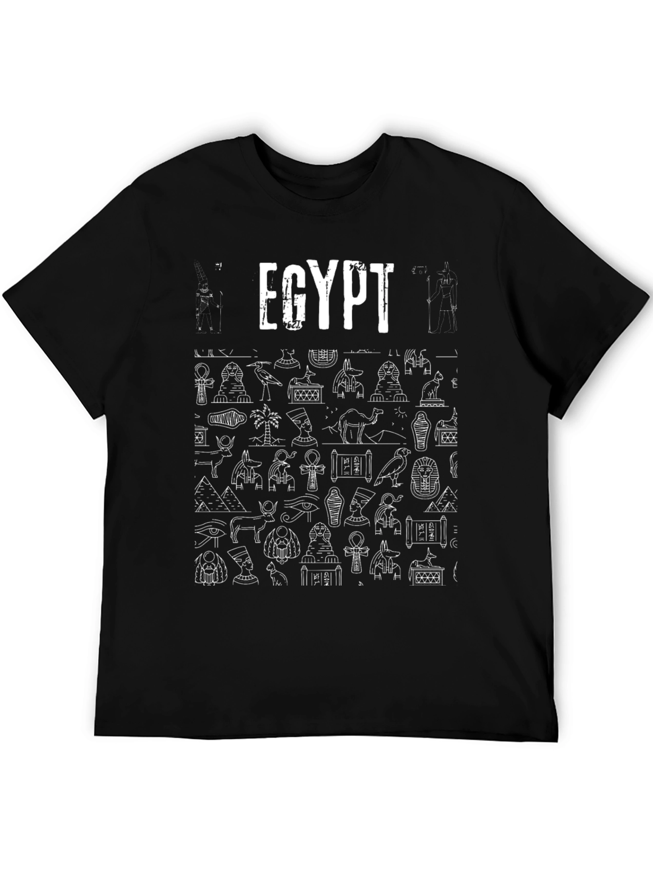 Egypt Graphic Print Black T-Shirt