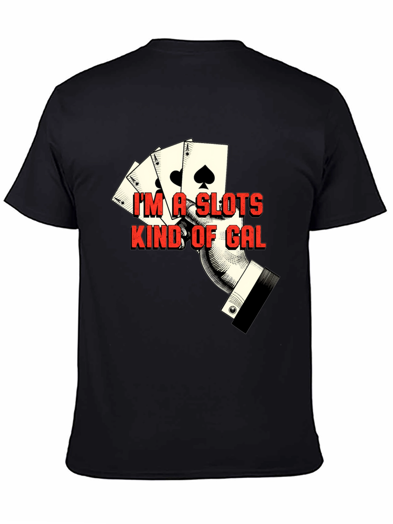 Slots Kind of Gal Black T-Shirt Casino Gambling Tee