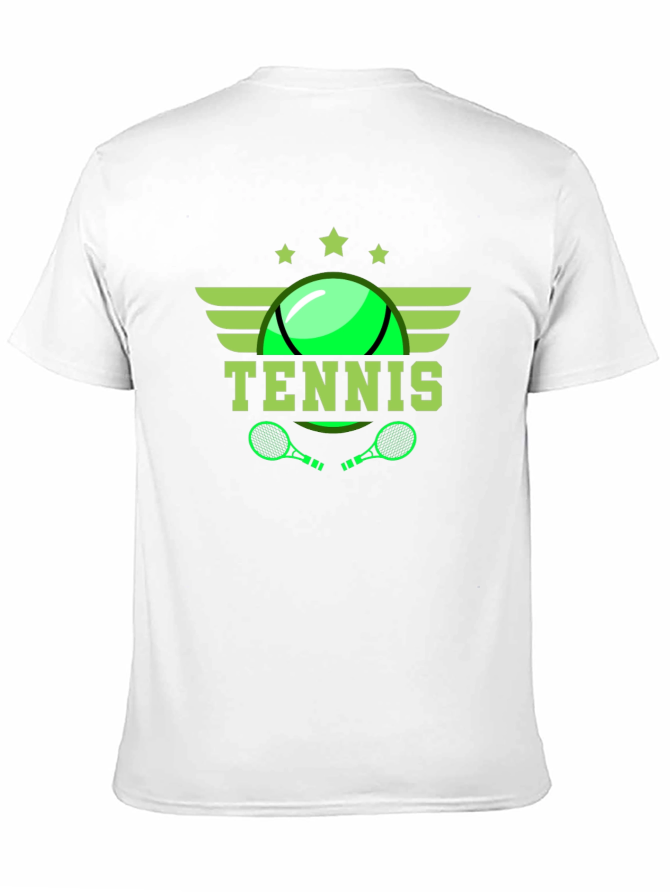 Tennis Graphic Tee - Black Cotton T-Shirt