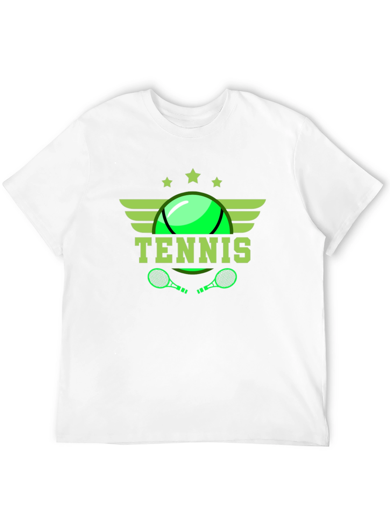 Tennis Graphic Tee - Black Cotton T-Shirt