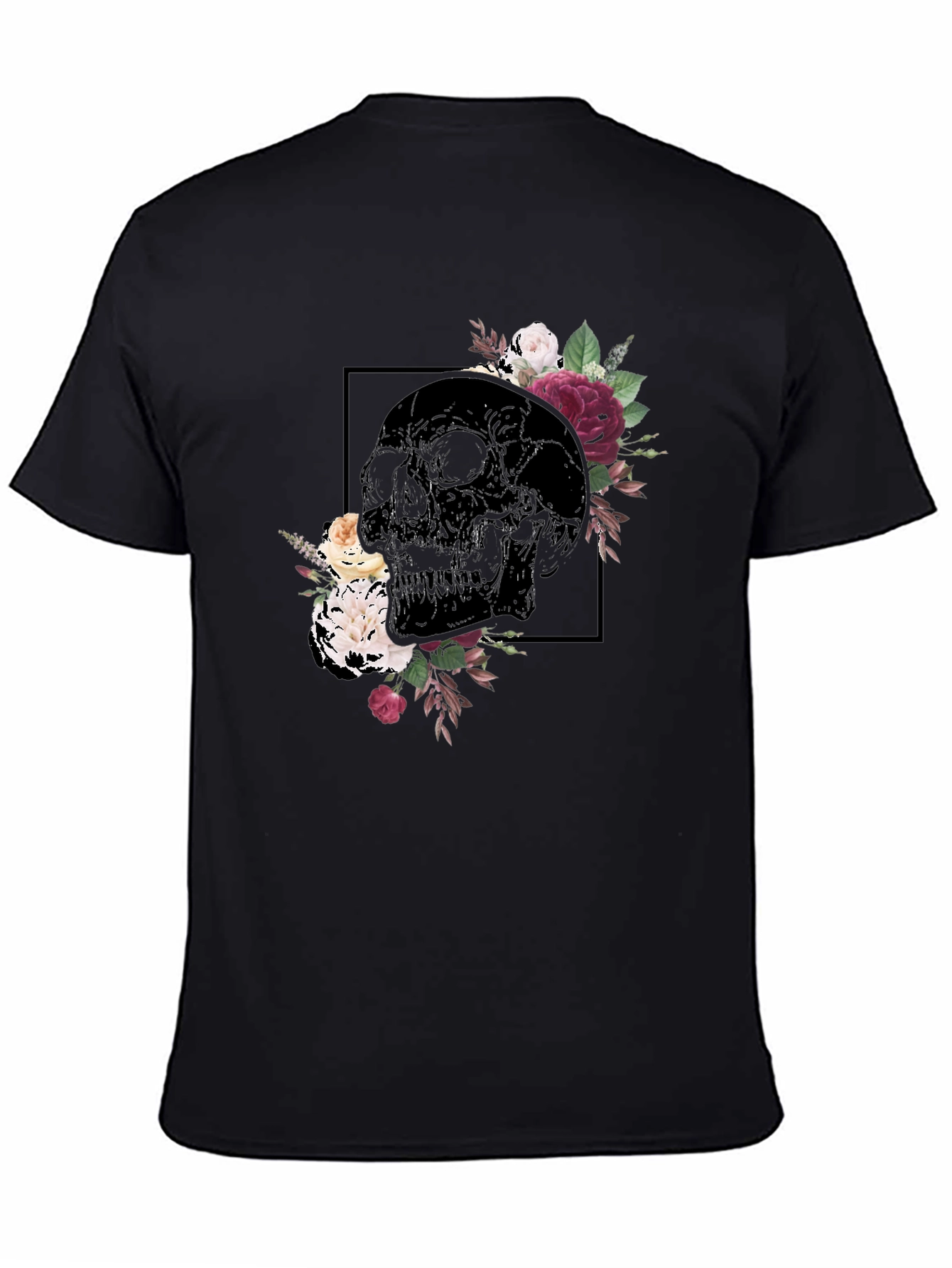 Floral Skull Graphic Tee