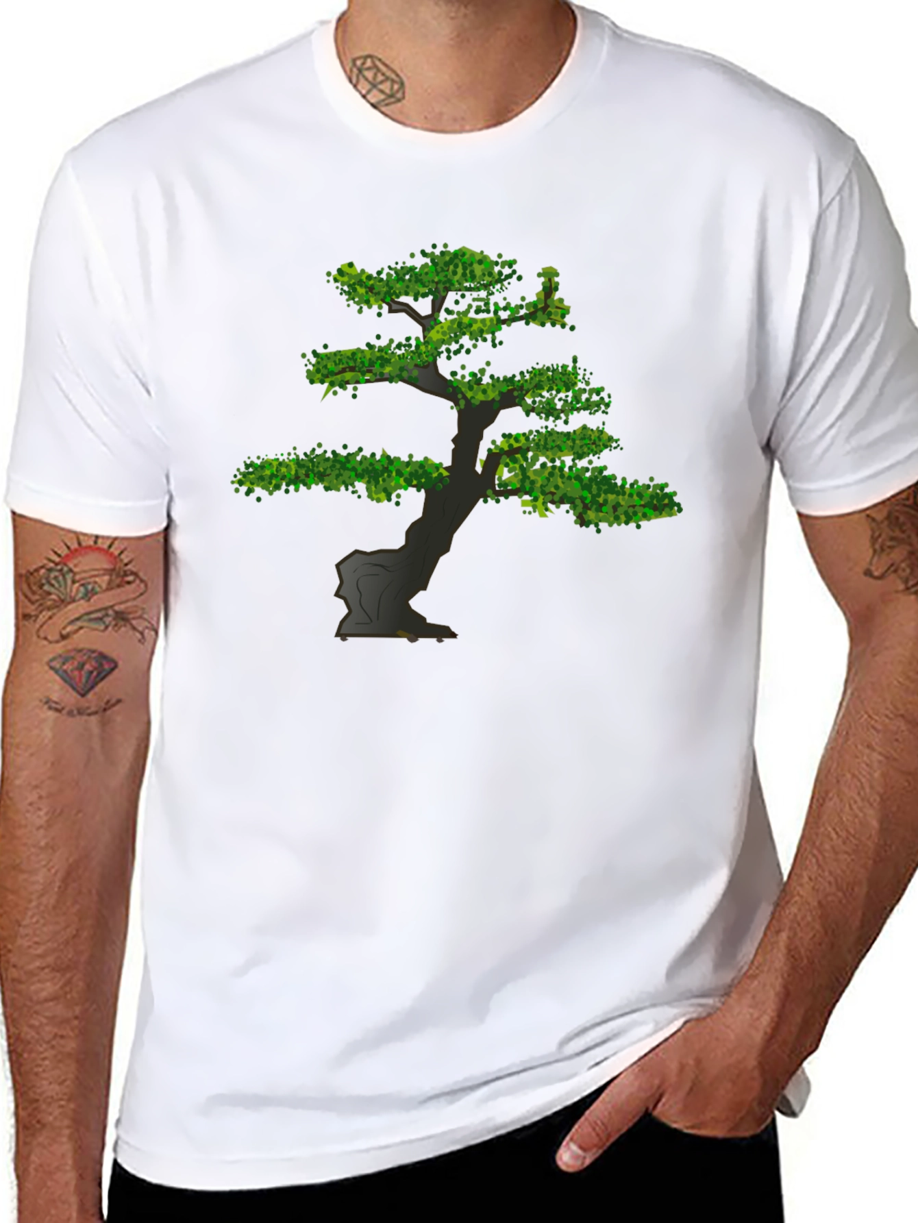 Bonsai Tree Graphic Tee - Nature Inspired Design