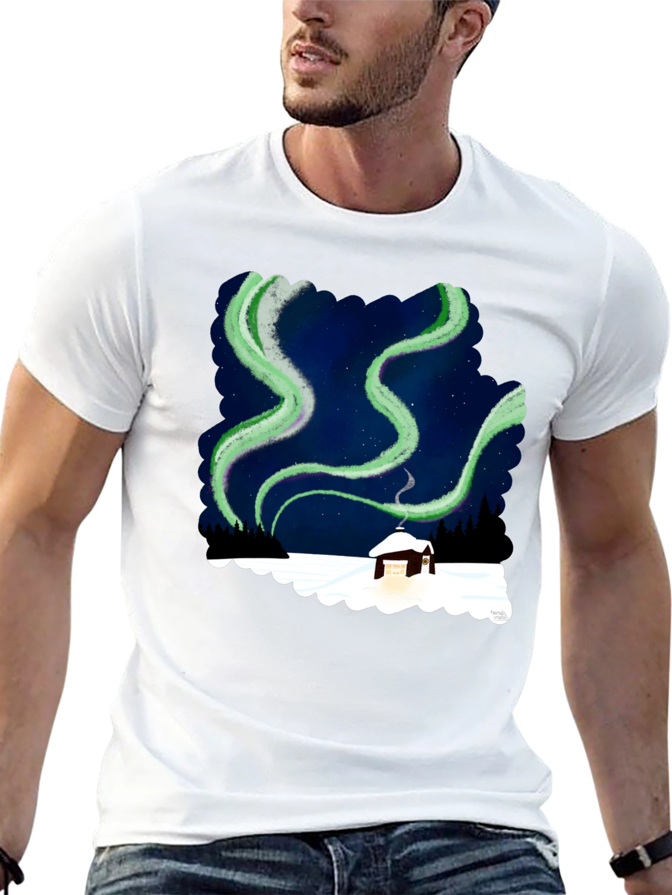 Aurora Cabin Black T-Shirt