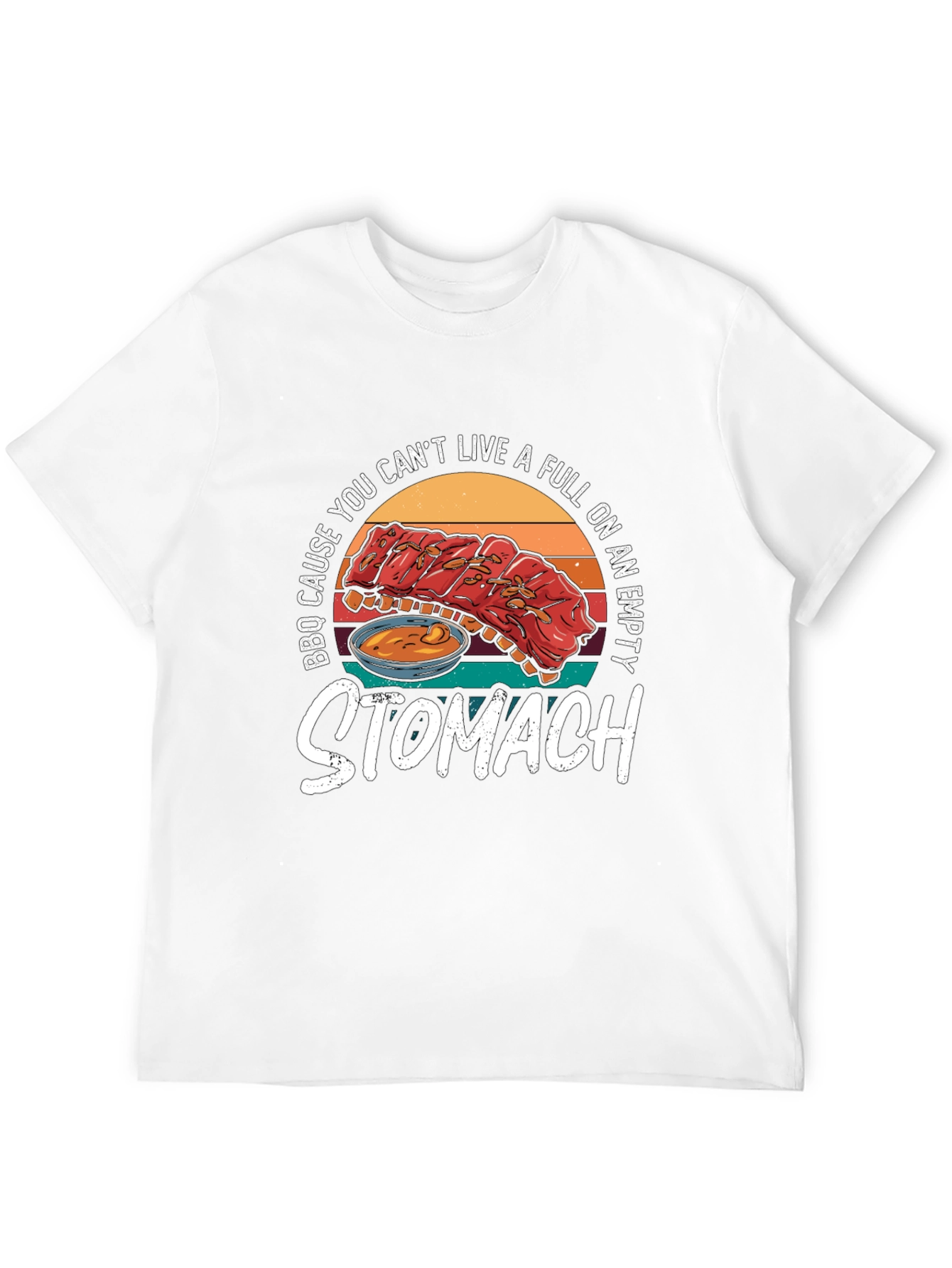BBQ Ribs Graphic T-Shirt - Full Stomach Club