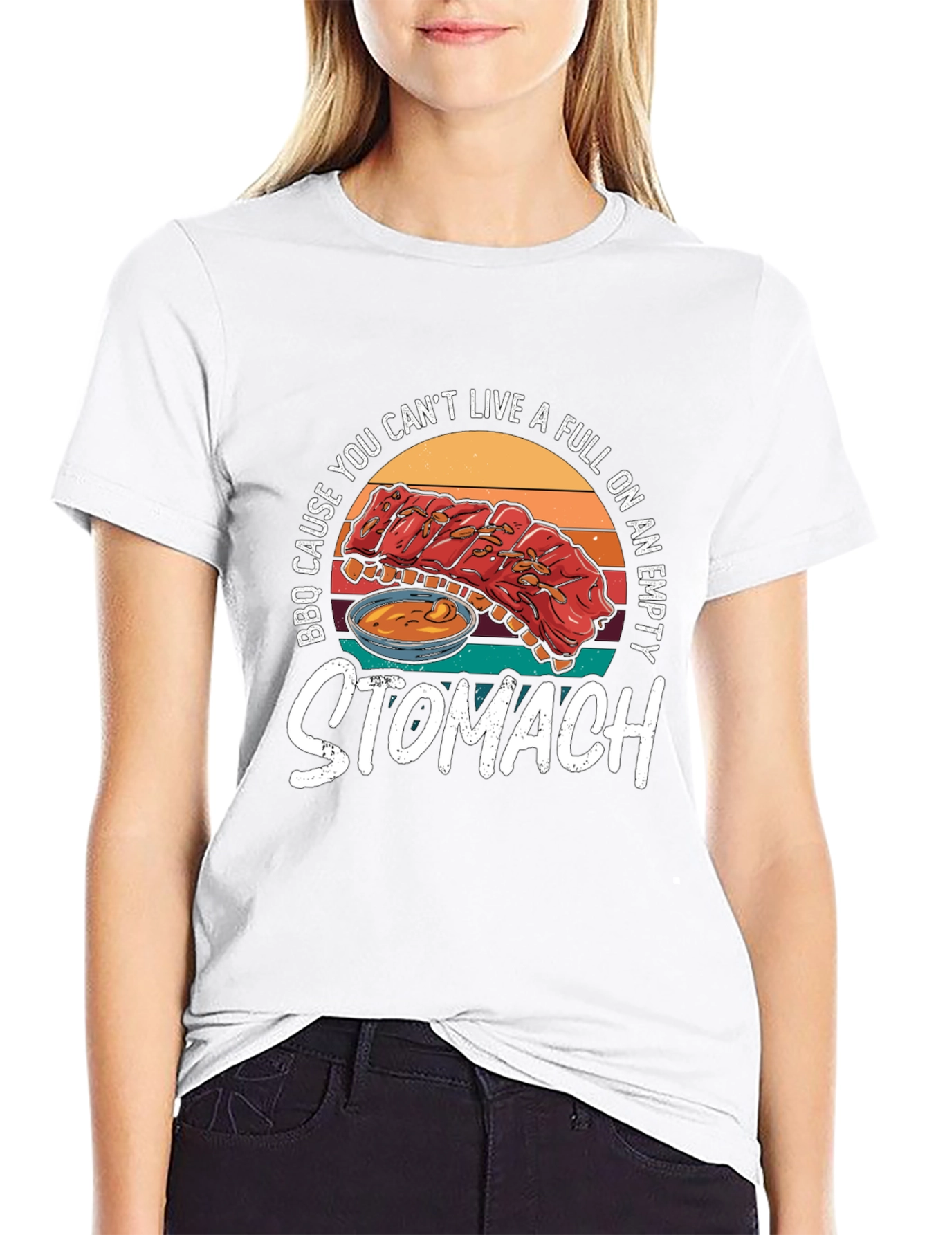 BBQ Ribs Graphic T-Shirt - Full Stomach Club