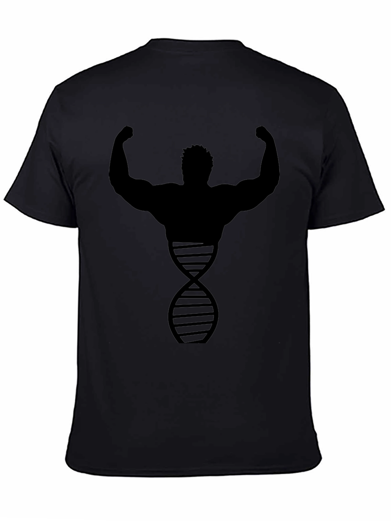 Bodybuilder DNA Graphic Tee - Black Cotton