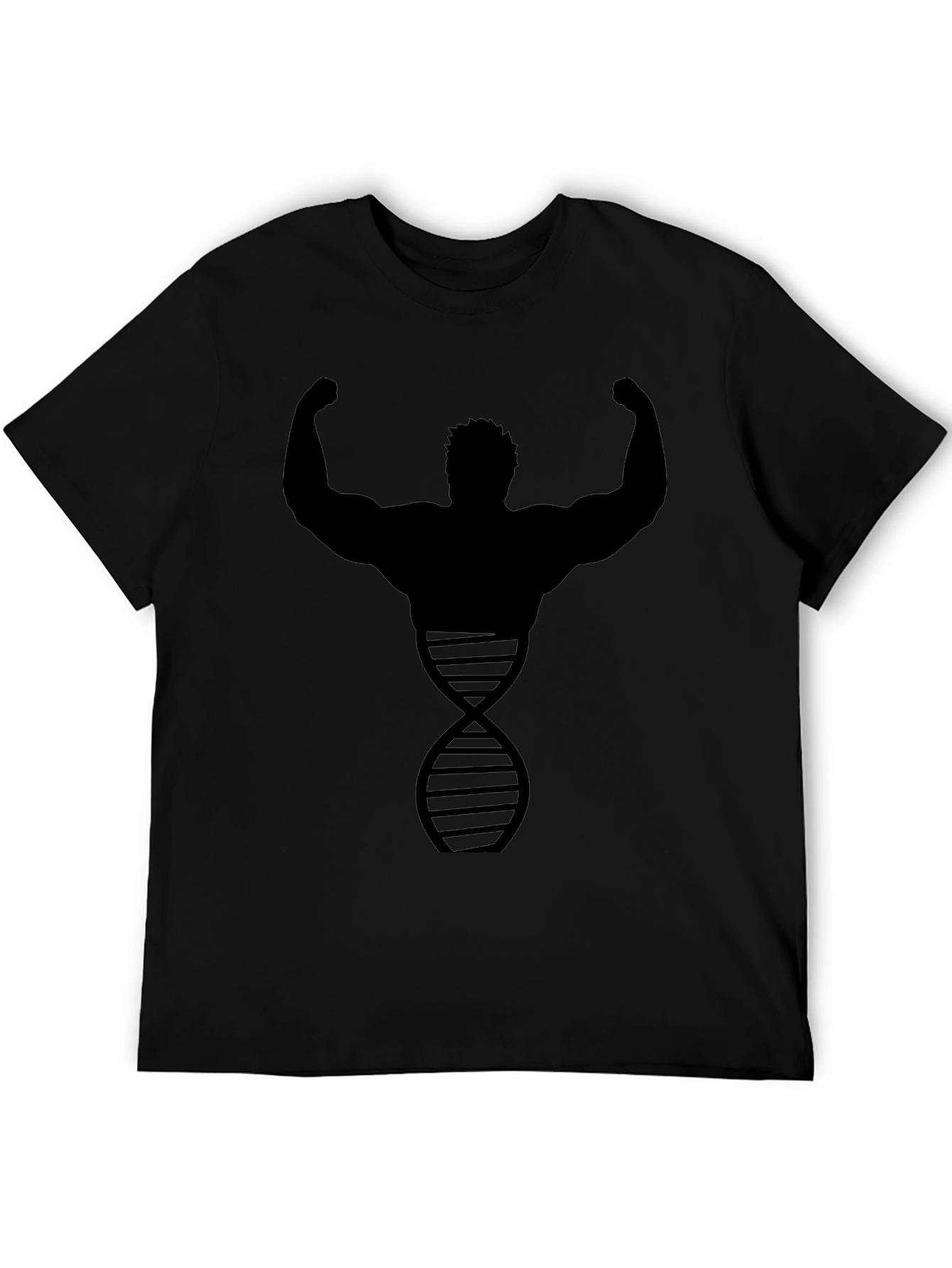Bodybuilder DNA Graphic Tee - Black Cotton