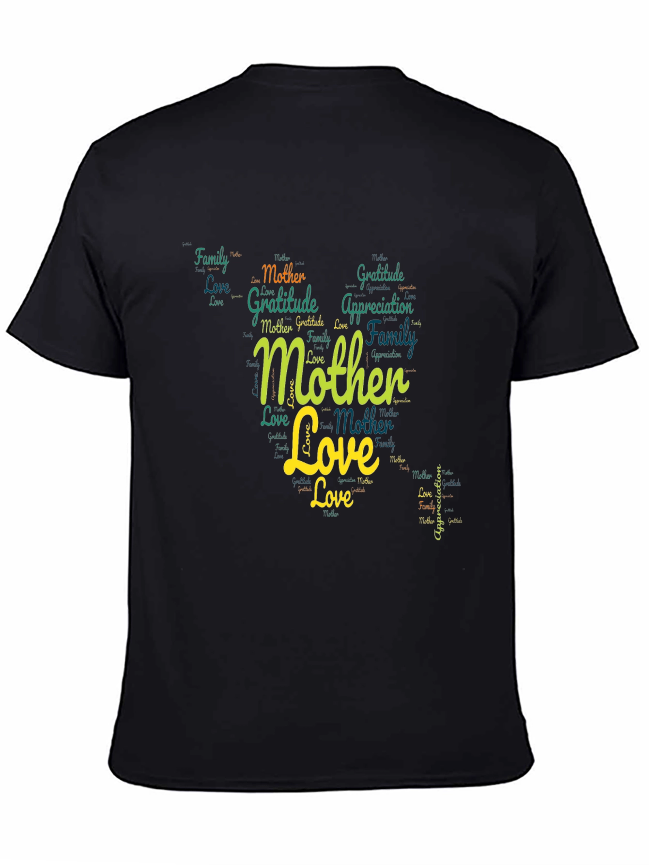 Mother Love Word Art Graphic T-Shirt