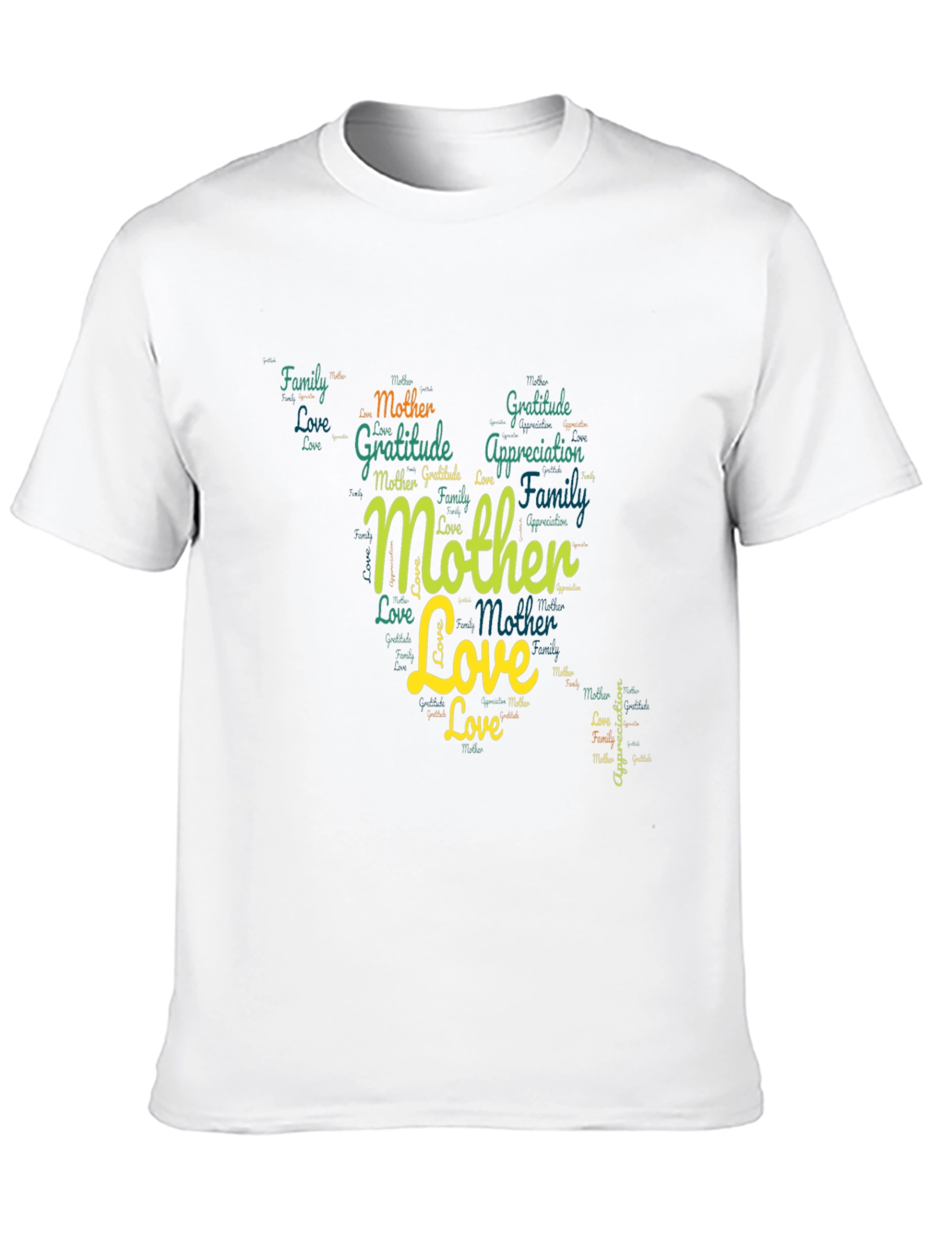 Mother Love Word Art Graphic T-Shirt