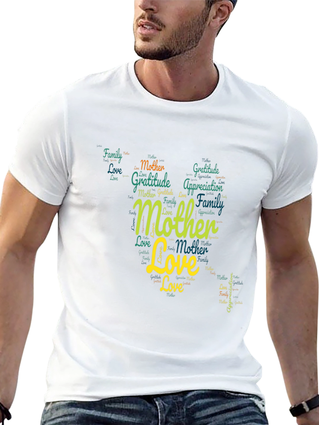 Mother Love Word Art Graphic T-Shirt