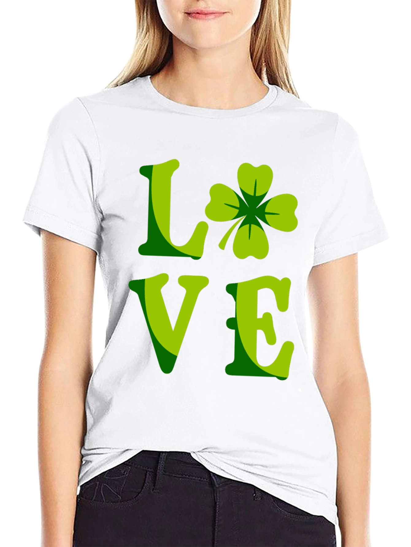 St. Patricks Day Shamrock Love Graphic Tee