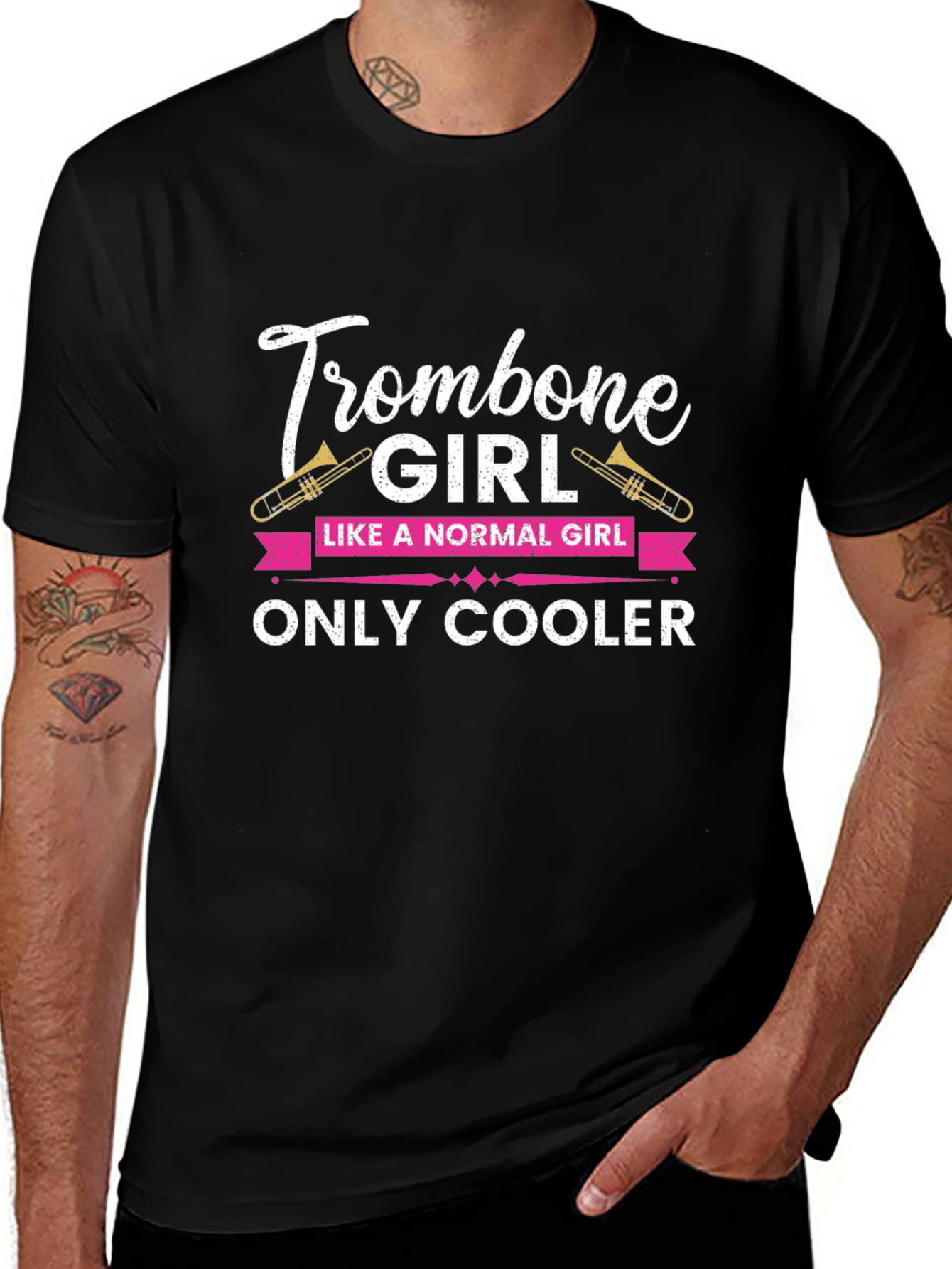 Trombone Girl T-Shirt - Music Lover Gift