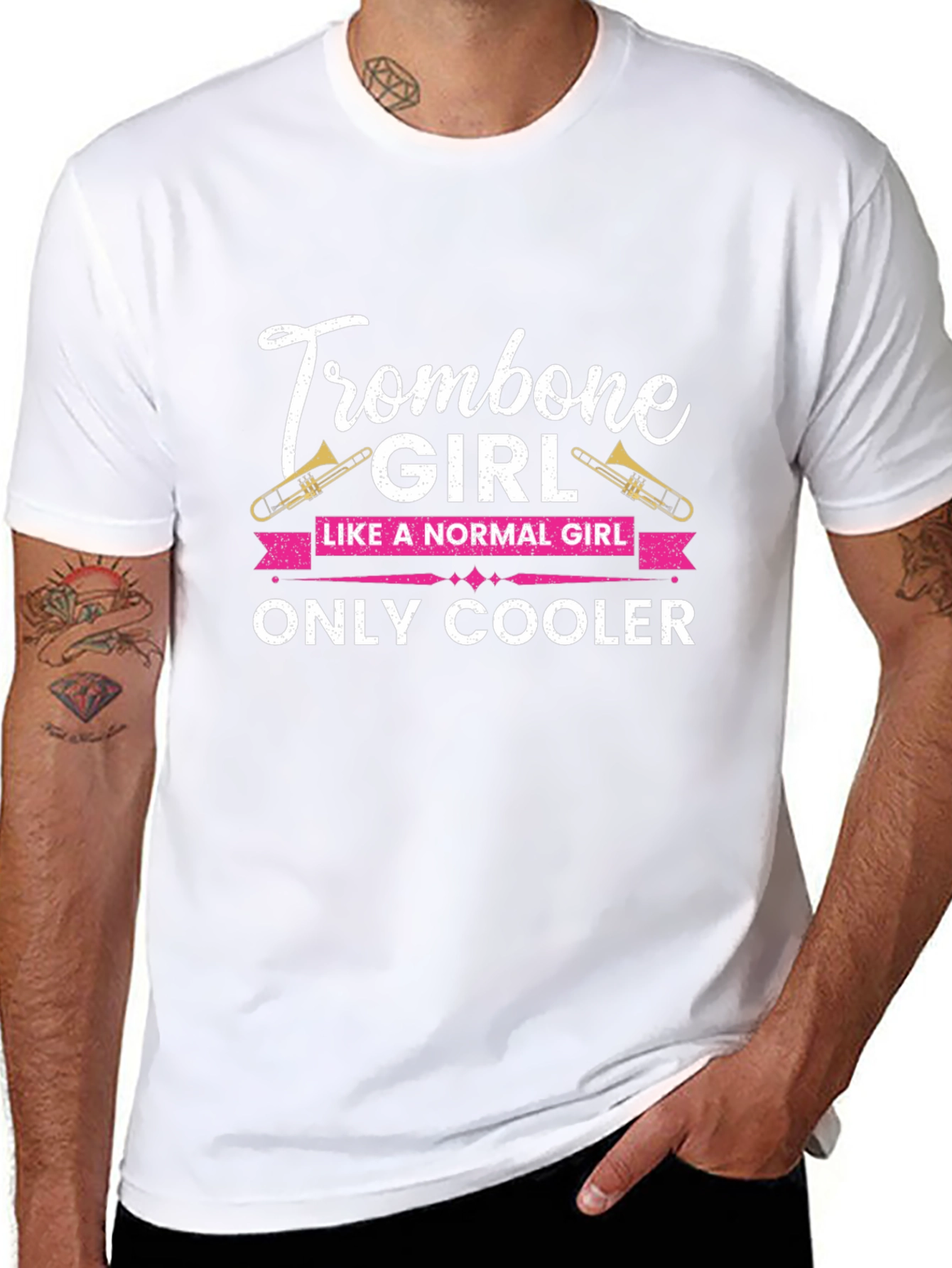 Trombone Girl T-Shirt - Music Lover Gift