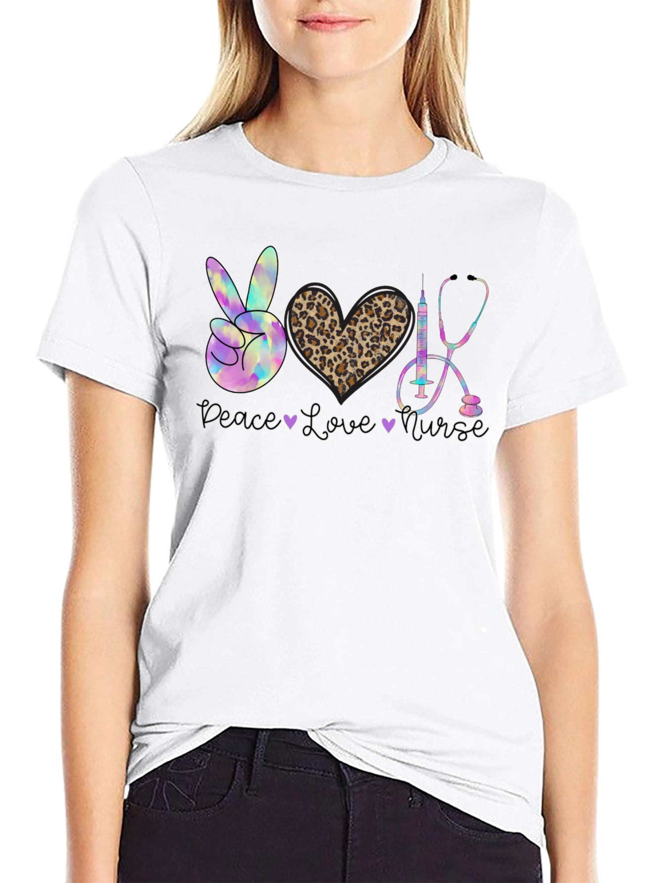 Peace Love Nurse Graphic Tee