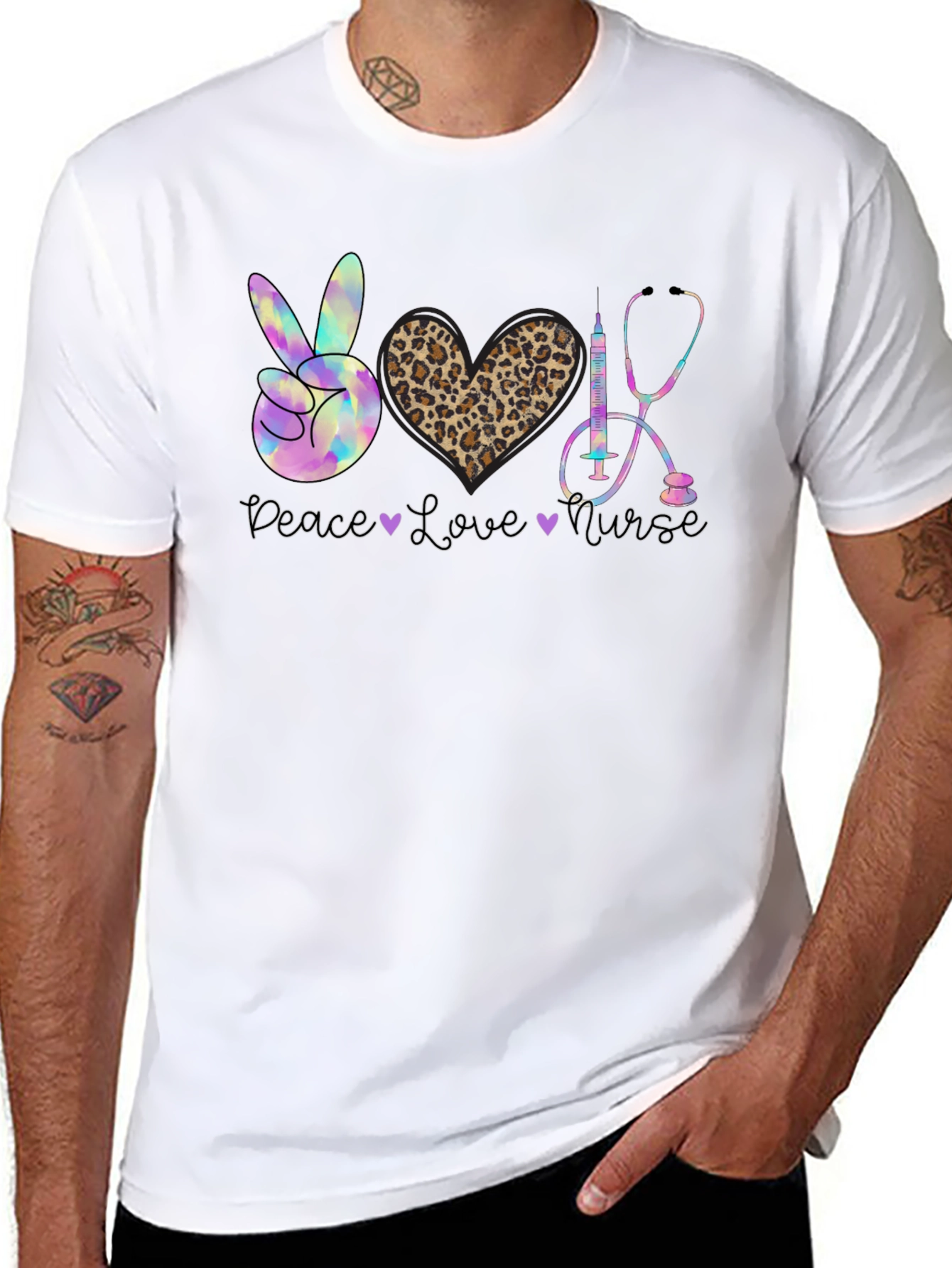 Peace Love Nurse Graphic Tee
