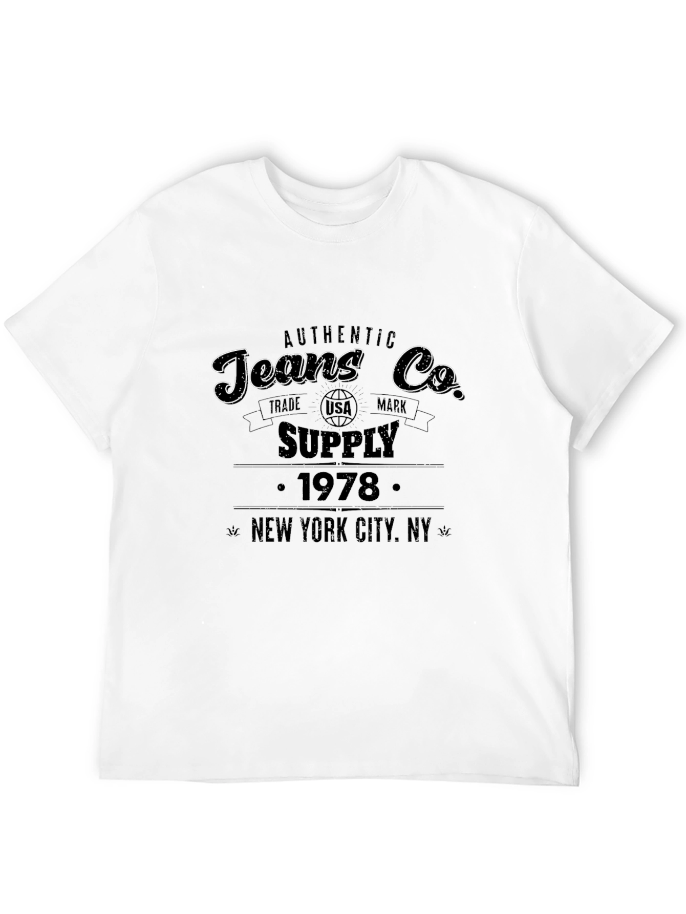 Authentic Jeans Co. 1978 Black T-Shirt