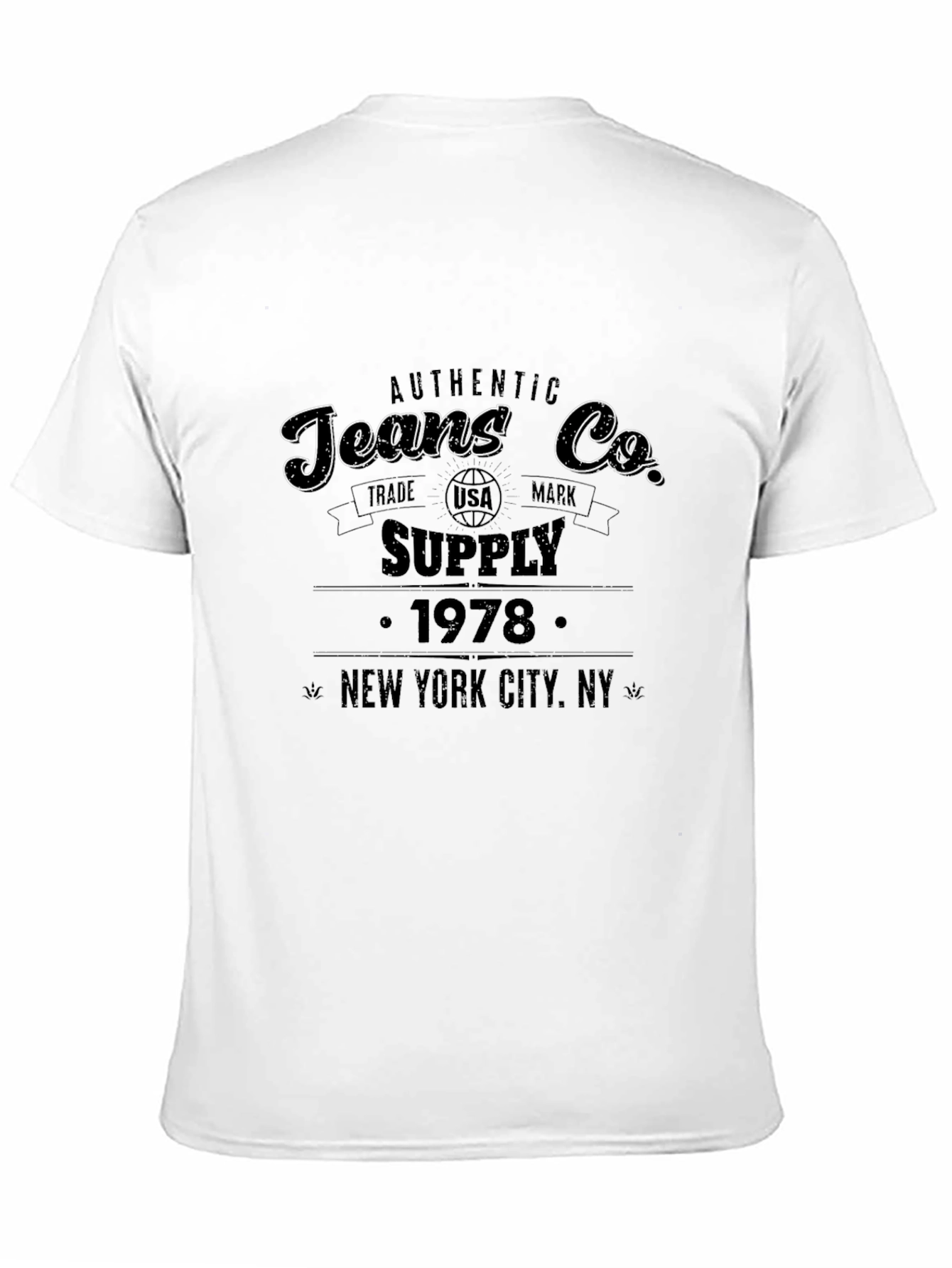 Authentic Jeans Co. 1978 Black T-Shirt