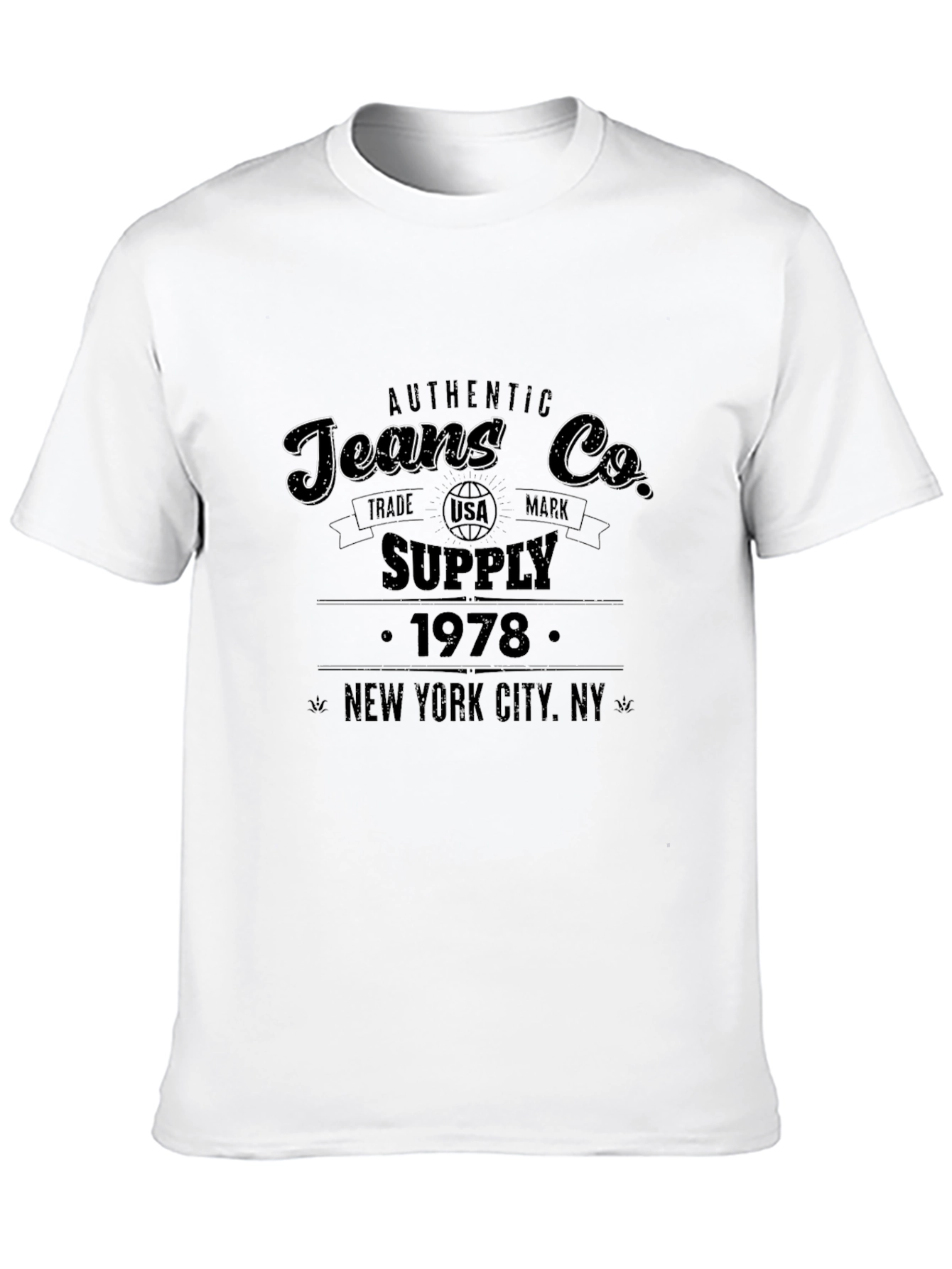 Authentic Jeans Co. 1978 Black T-Shirt